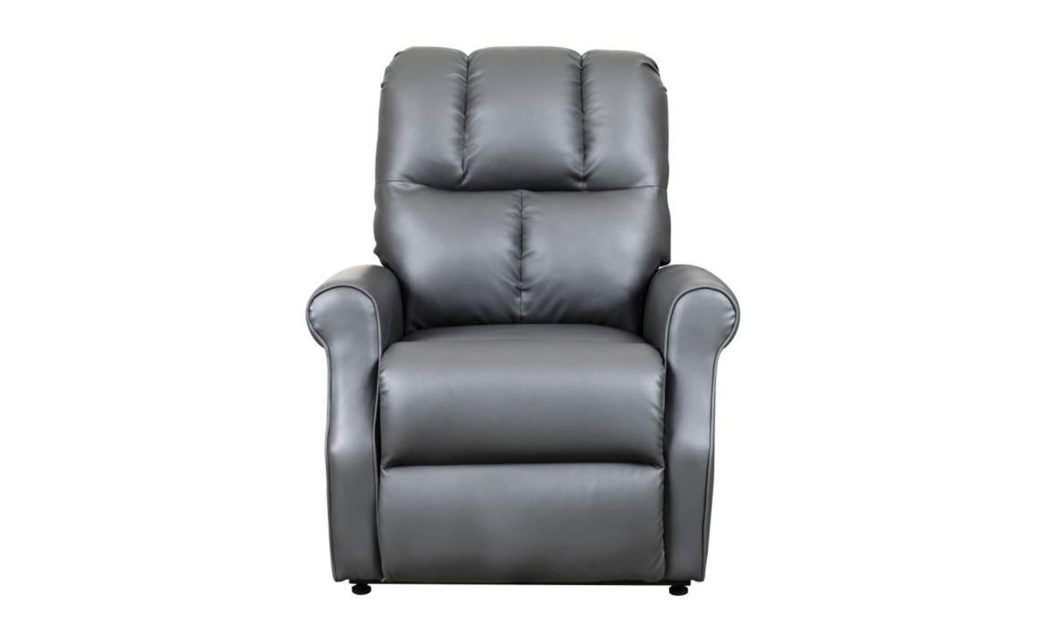 fauteuil releveur relax gris à commande électrique goran pas cher