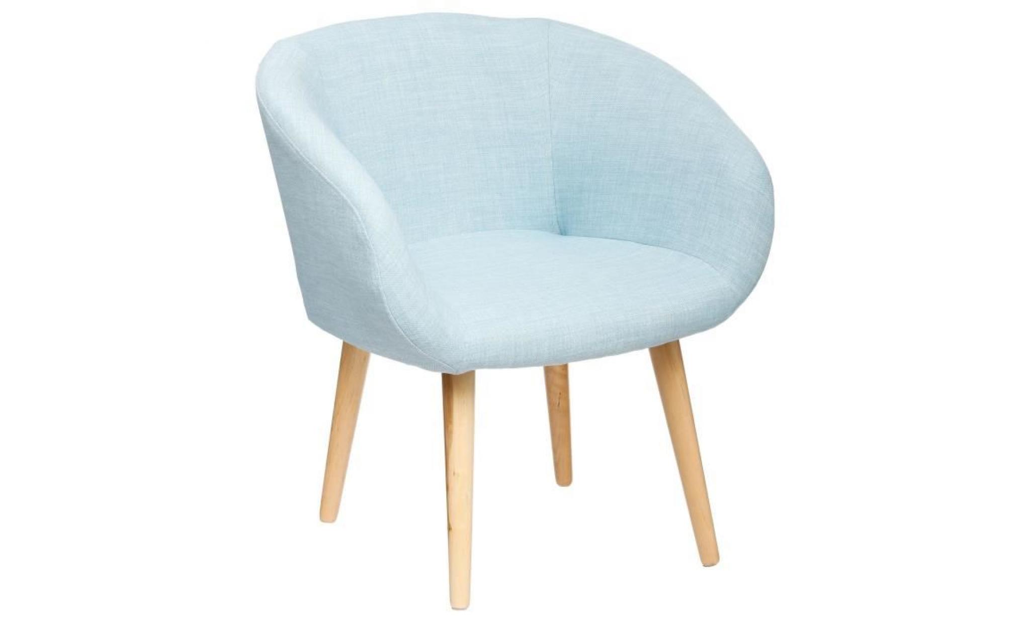fauteuil scandinave nym   h. 75 cm   bleu clair