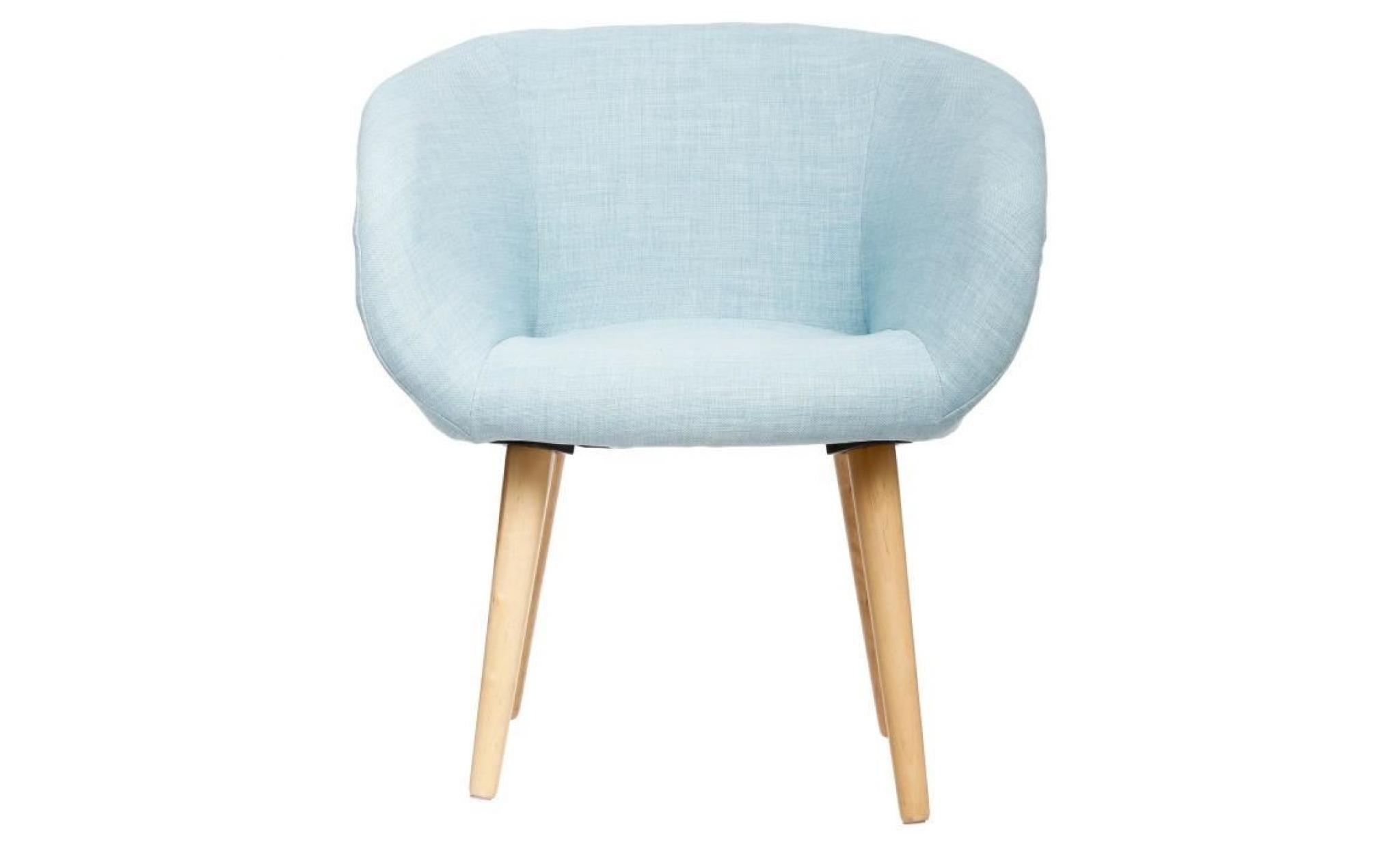 fauteuil scandinave nym   h. 75 cm   bleu clair pas cher