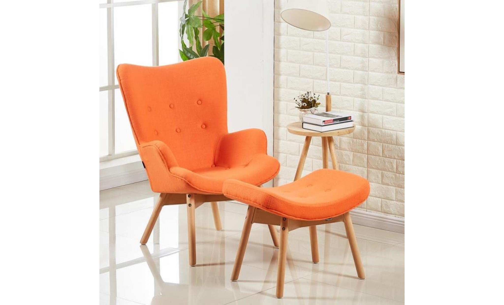 fauteuil scandinave orange   stockholm