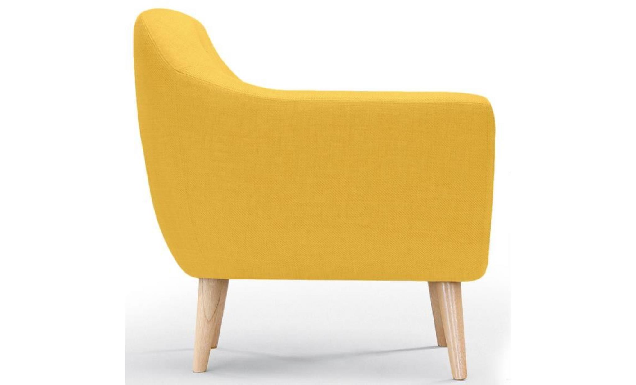 fauteuil scandinave savoy tissu jaune pas cher