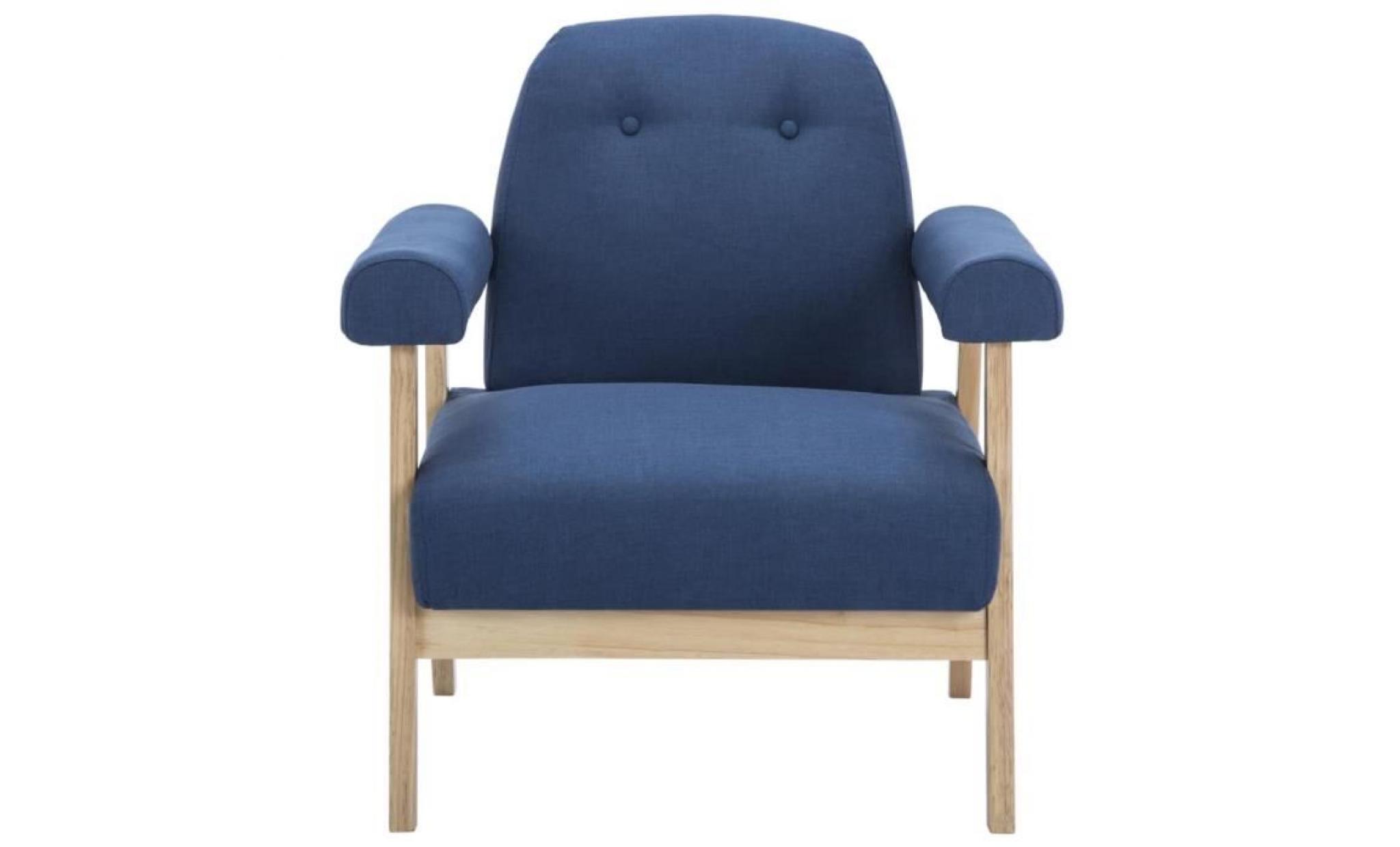 fauteuil tissu bleu69 x 69 x 75 cm pas cher