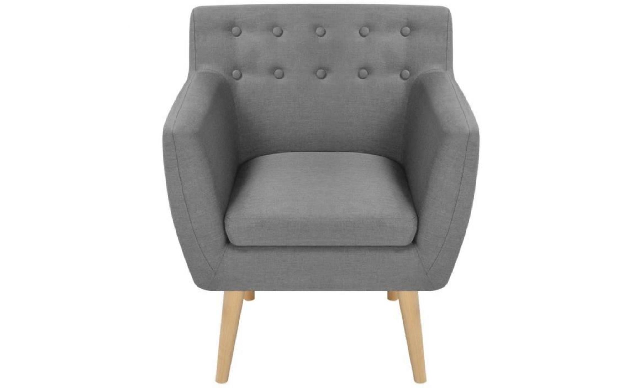 fauteuil tissu fauteuil de jardin fauteuil relax 67 x 59 x 77 cm gris clair fauteuil scandinave pas cher