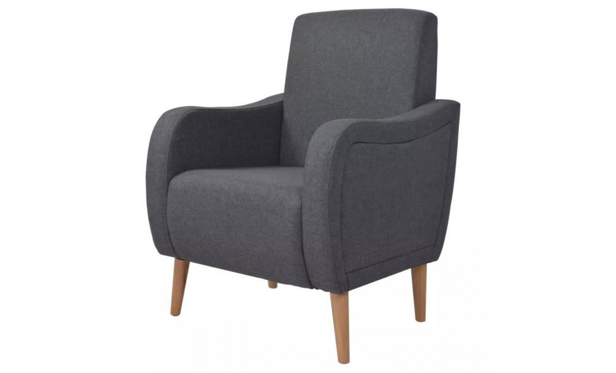fauteuil tissu gris foncé fauteuil scandinave fauteuil