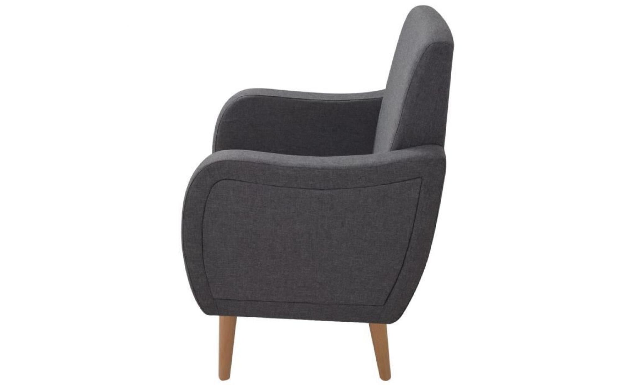 fauteuil tissu gris foncé fauteuil scandinave fauteuil pas cher