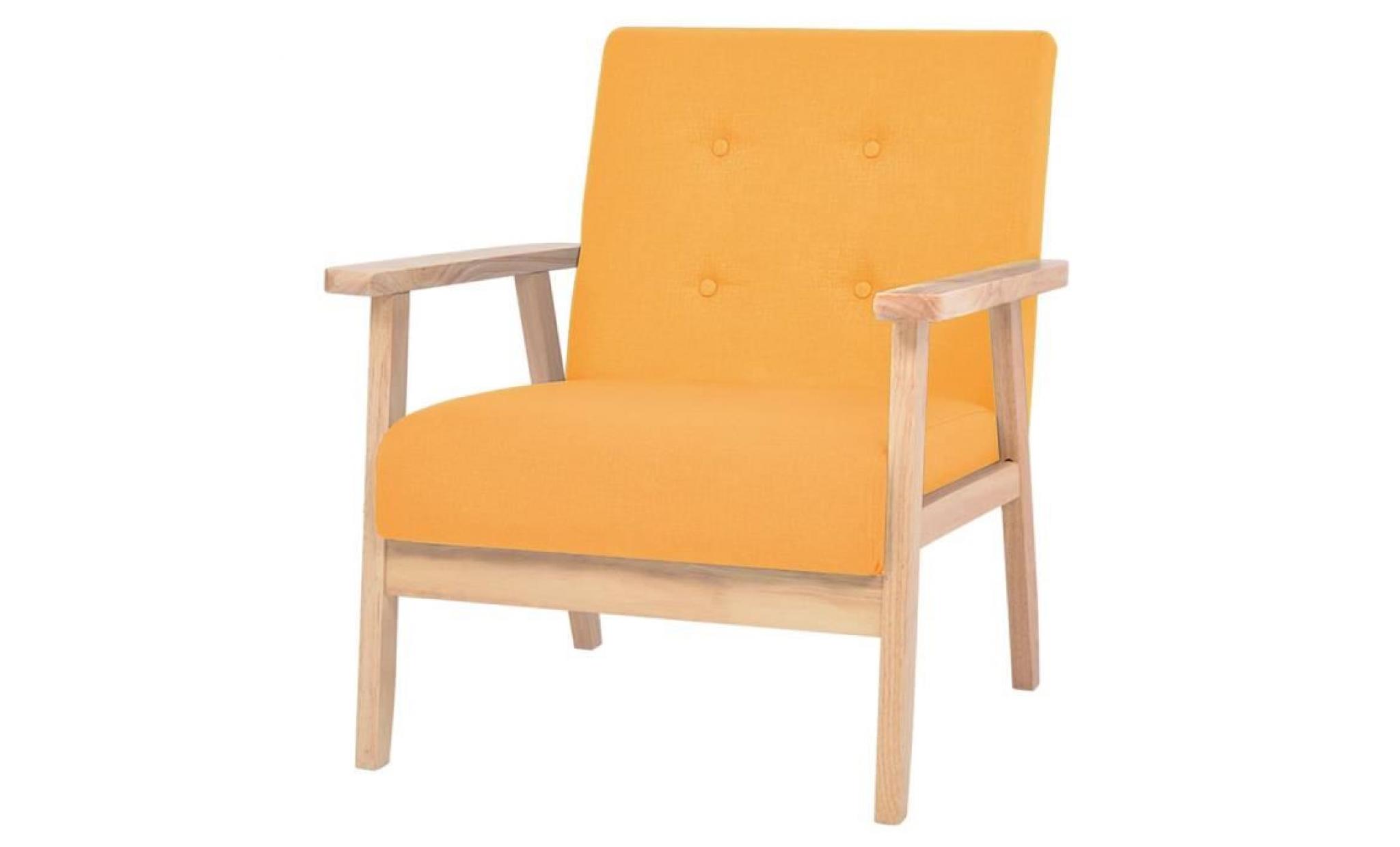 fauteuil tissu jaune