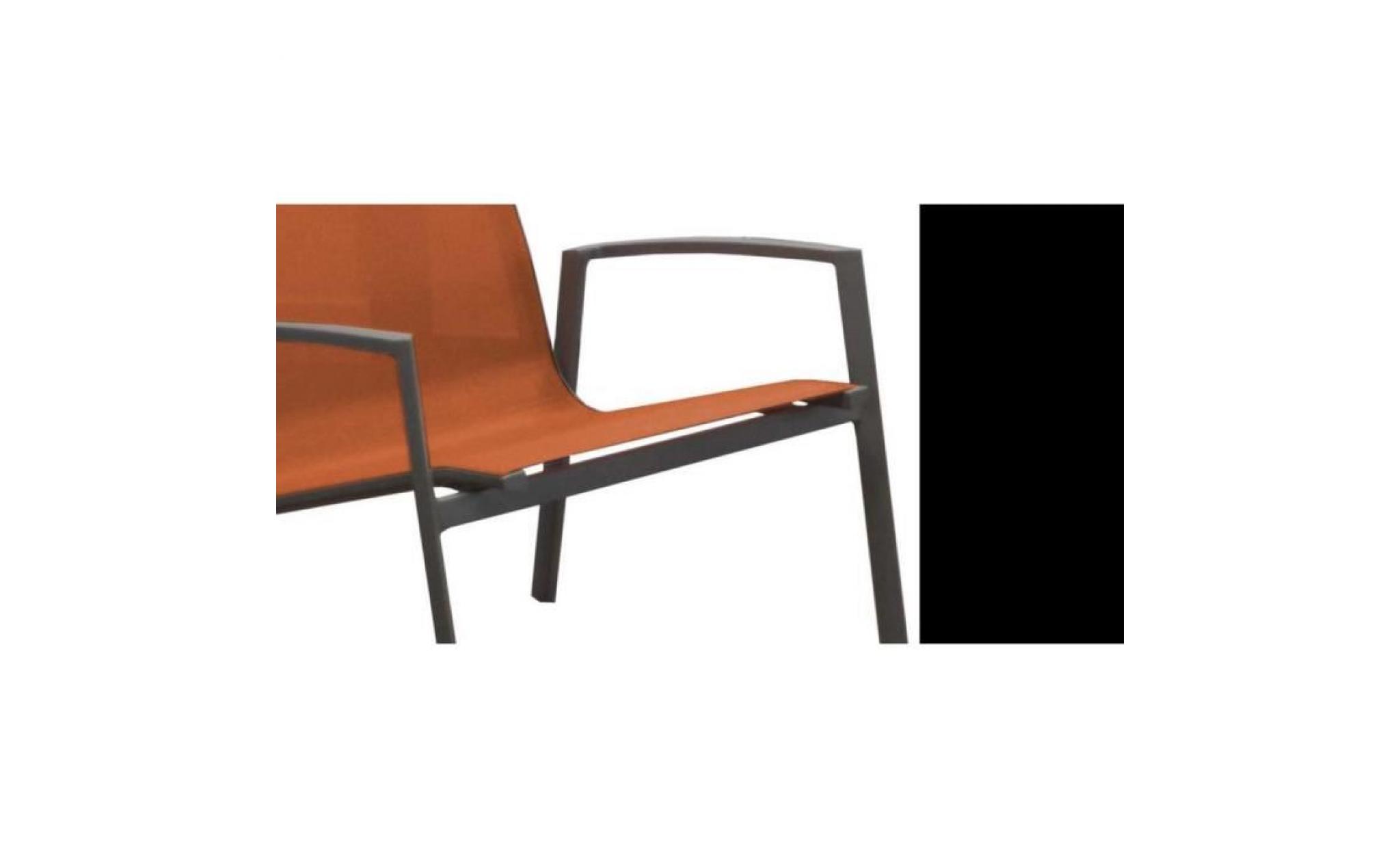 fauteuils lounge en aluminium palma (lot de 2) orange