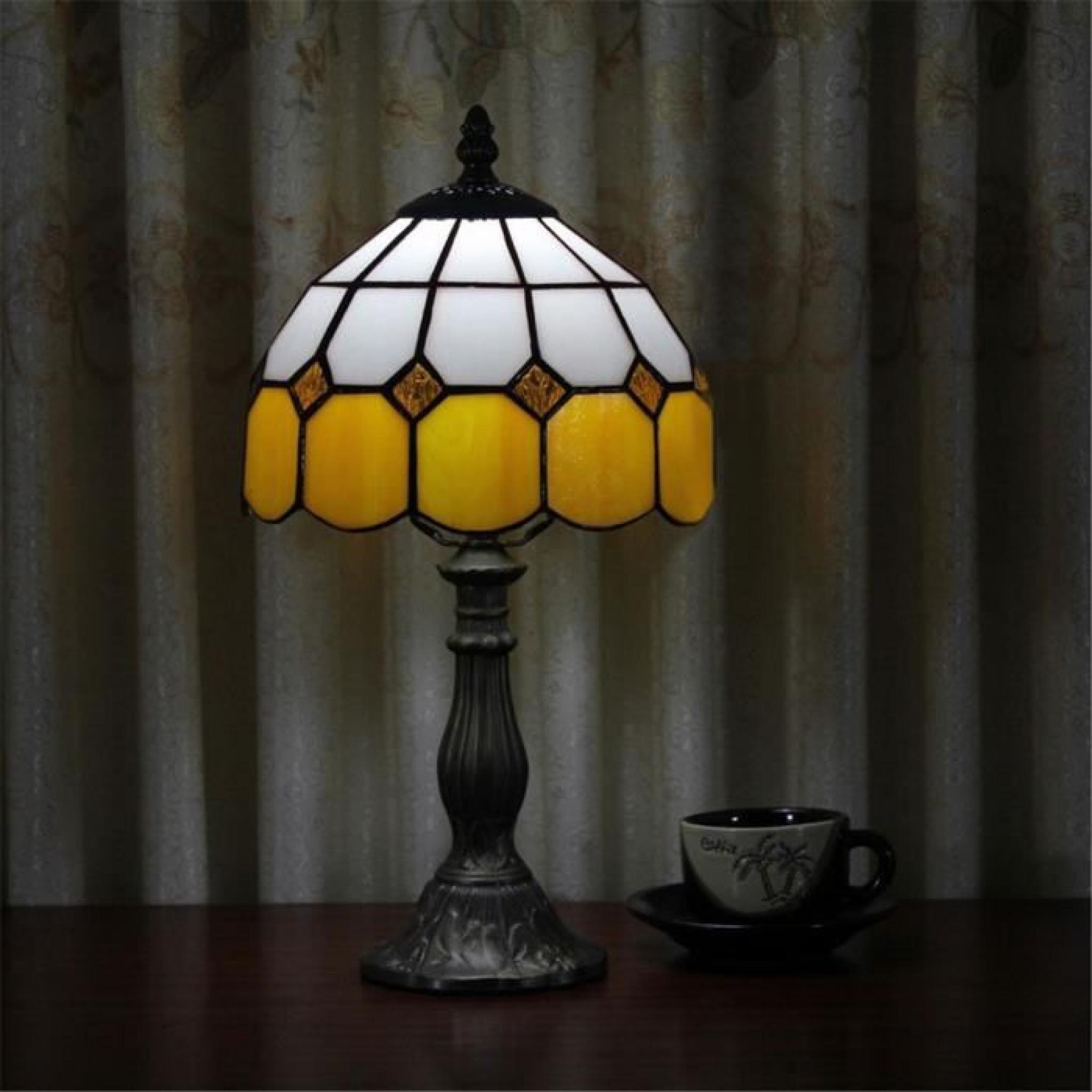 FerandHome Lampe de Table Lampe A Poser Chevet Luminaire Eclairage Classique Magnifique Chambre Enfant Bureau 