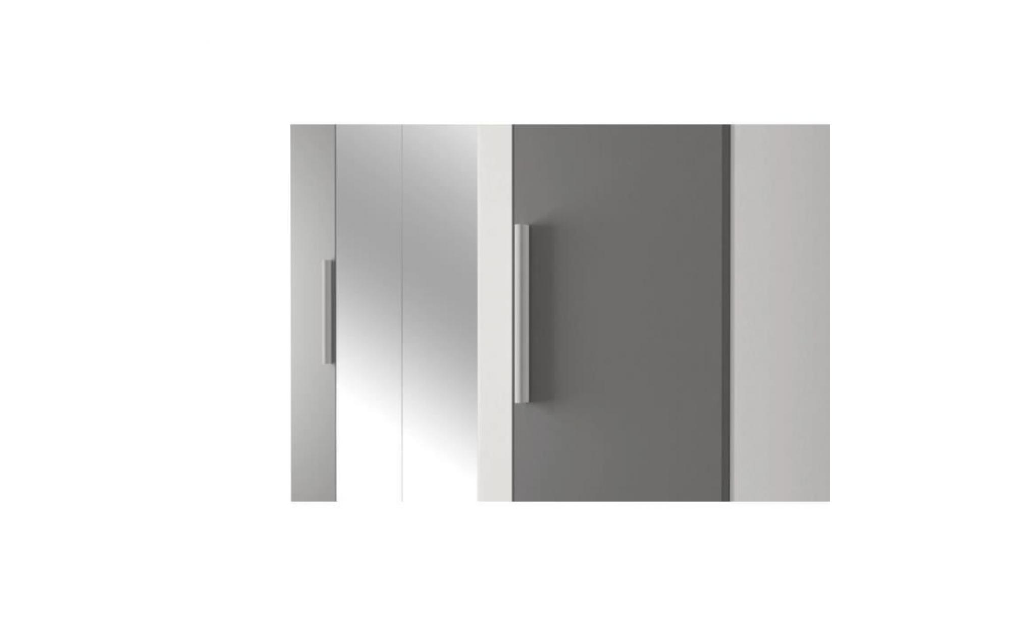 finlandek armoire de chambre pehmeÄ style contemporain blanc et gris   l 180,3 cm pas cher