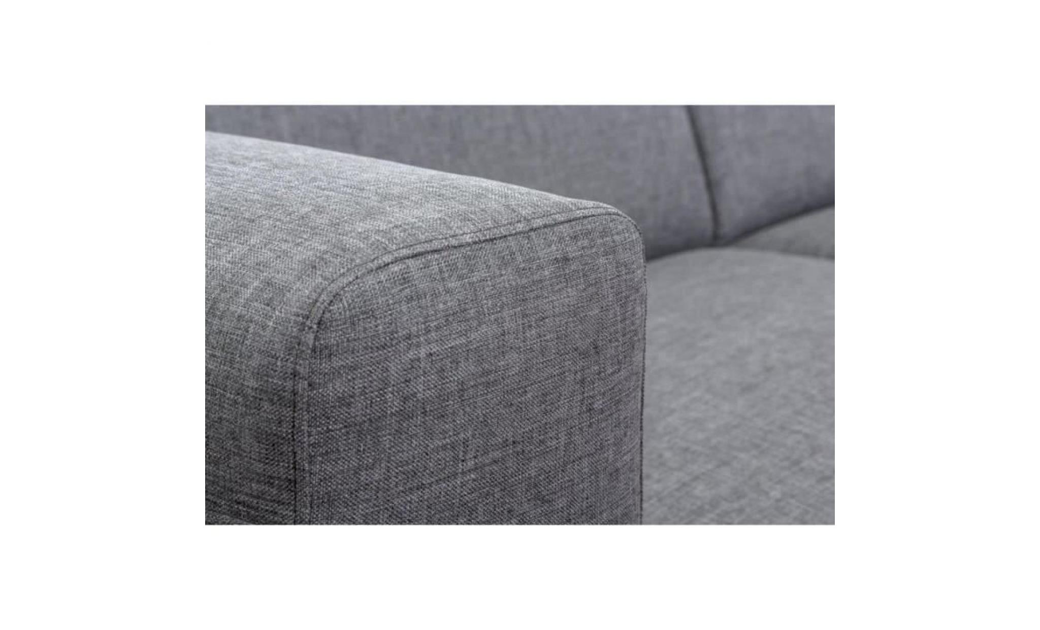 finlandek canapé d'angle réversible otso 4 places   tissu gris   contemporain   l 273 x p 69 cm pas cher