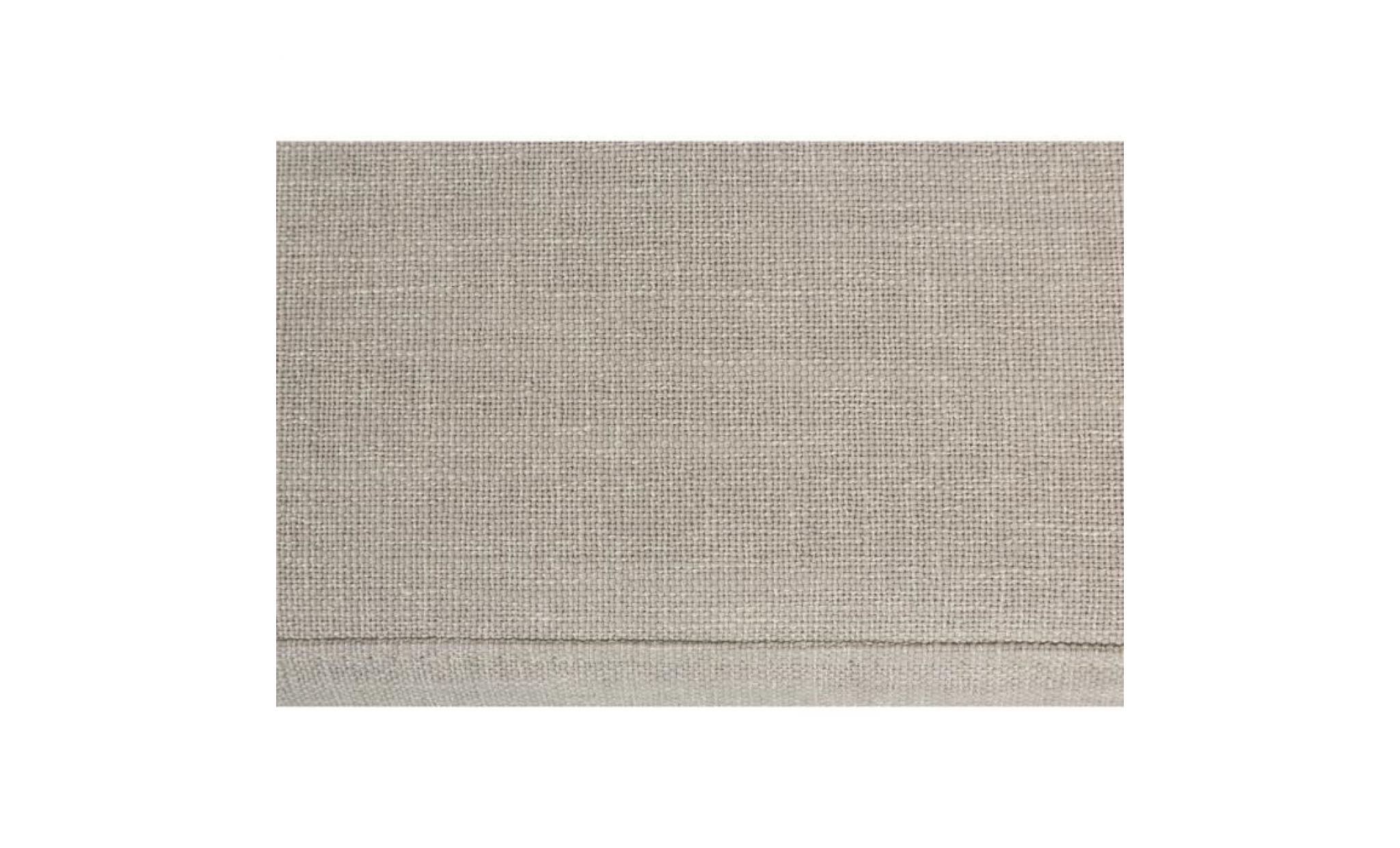 finlandek canapé droit fixe esko 2 places   lin et polyester beige   classique   l 166 x p 78 cm pas cher