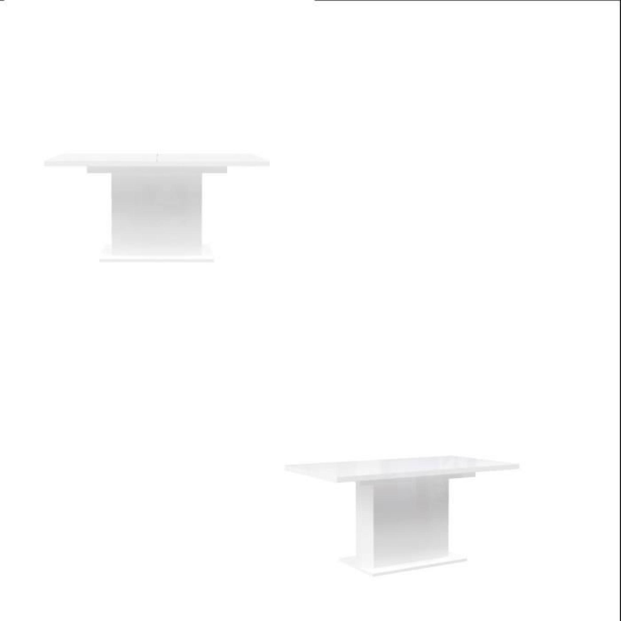 FINLANDEK Table à manger extensible KOVA 160-200x77 cm blanc brillant pas cher