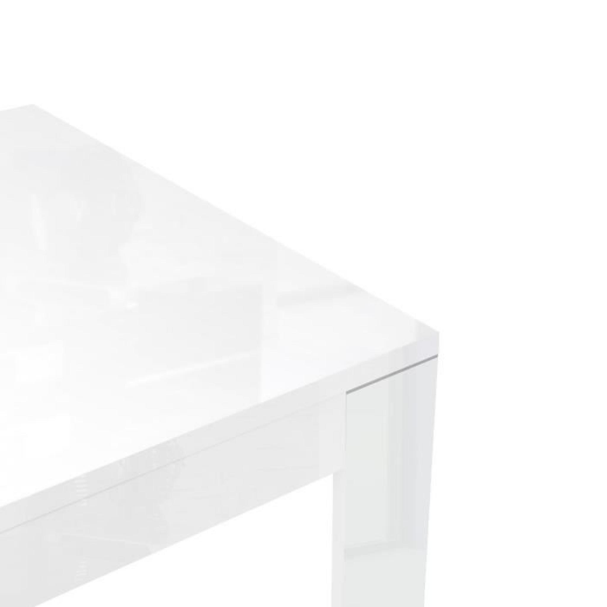 FINLANDEK Table à manger extensible KOVA 160-207x75 cm blanc brillant pas cher