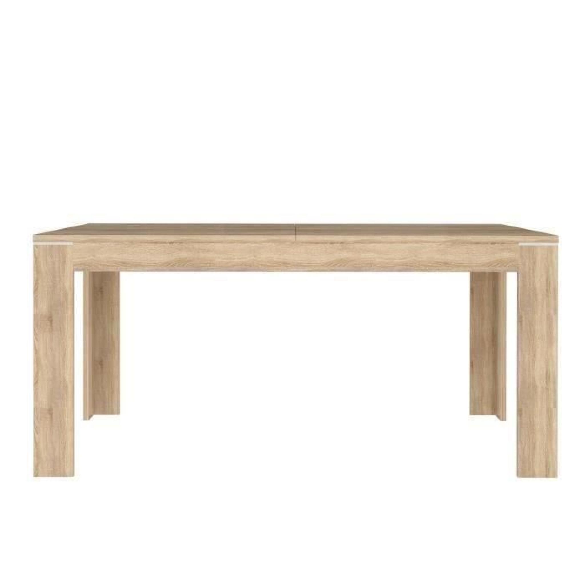 FINLANDEK Table à manger extensible NUORI 160-207x90cm décor chêne clair pas cher