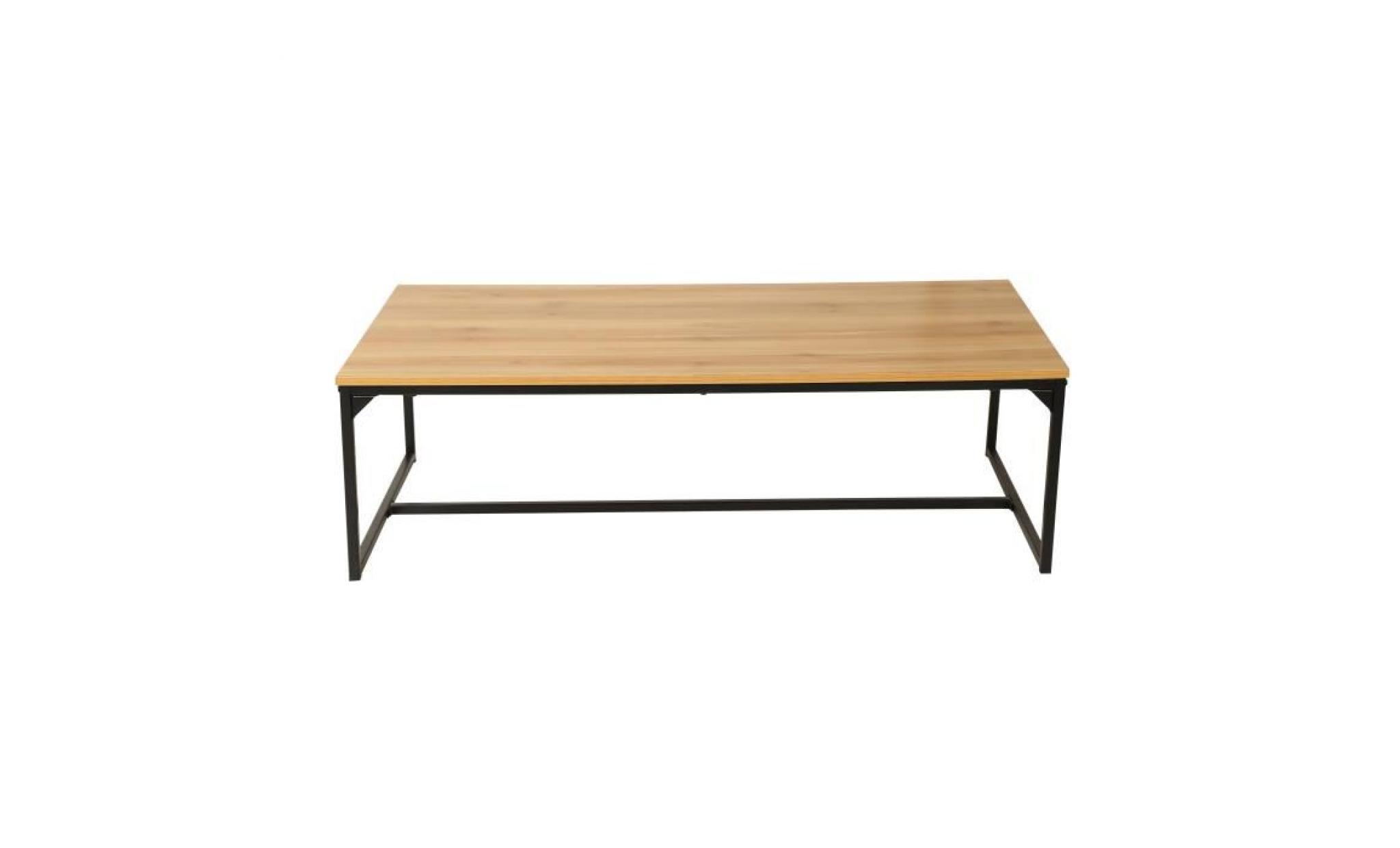 finlandek table basse teollinen style industriel   l 120 x l 60 cm