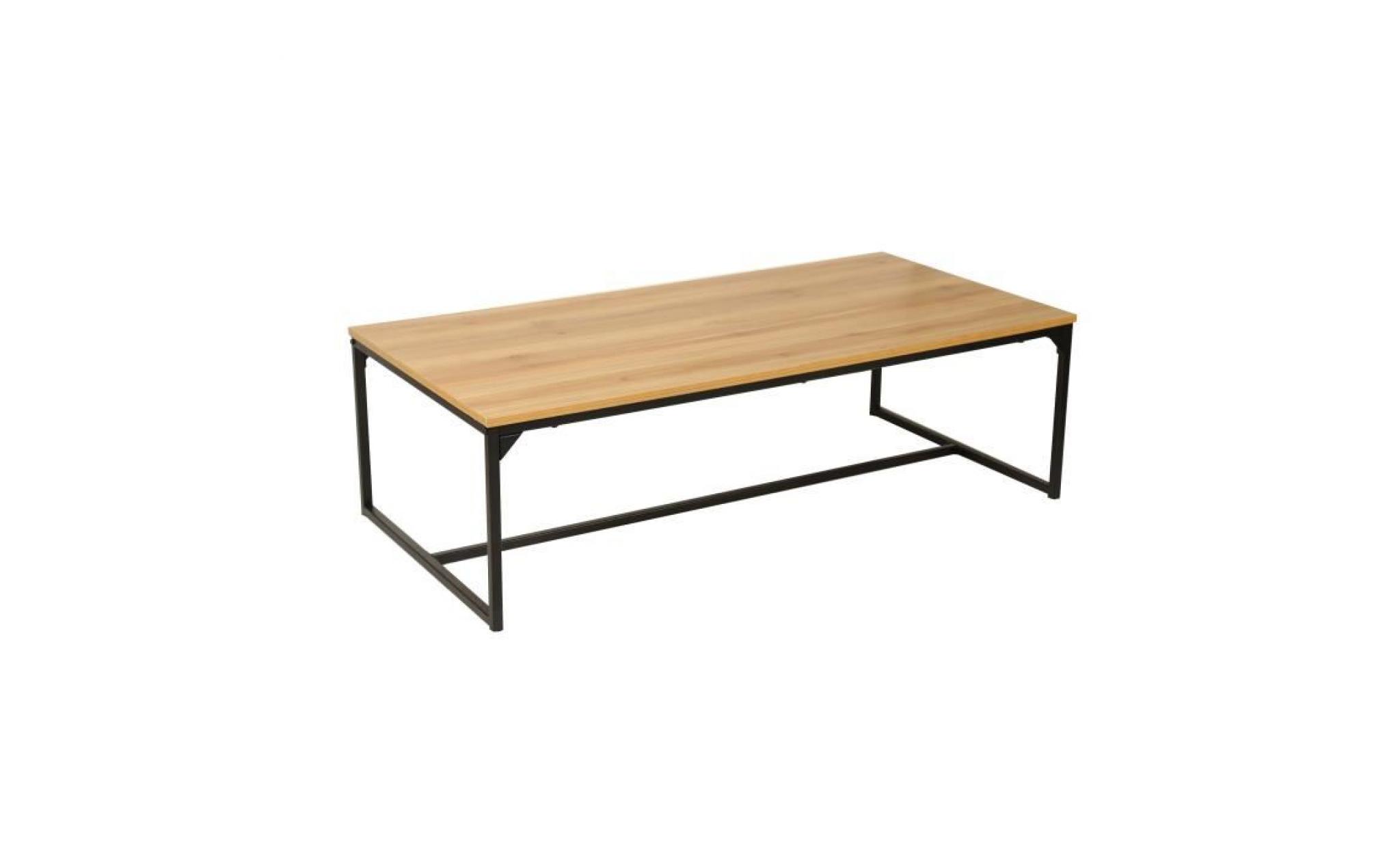finlandek table basse teollinen style industriel   l 120 x l 60 cm pas cher
