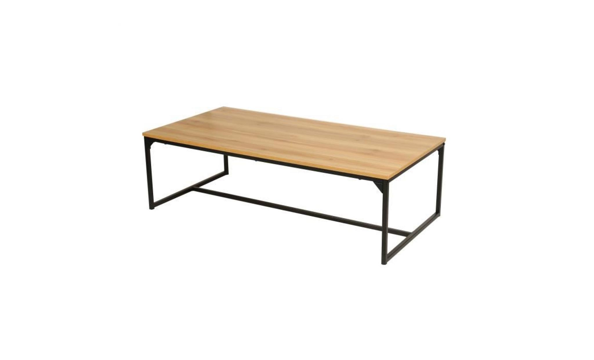 finlandek table basse teollinen style industriel   l 120 x l 60 cm pas cher