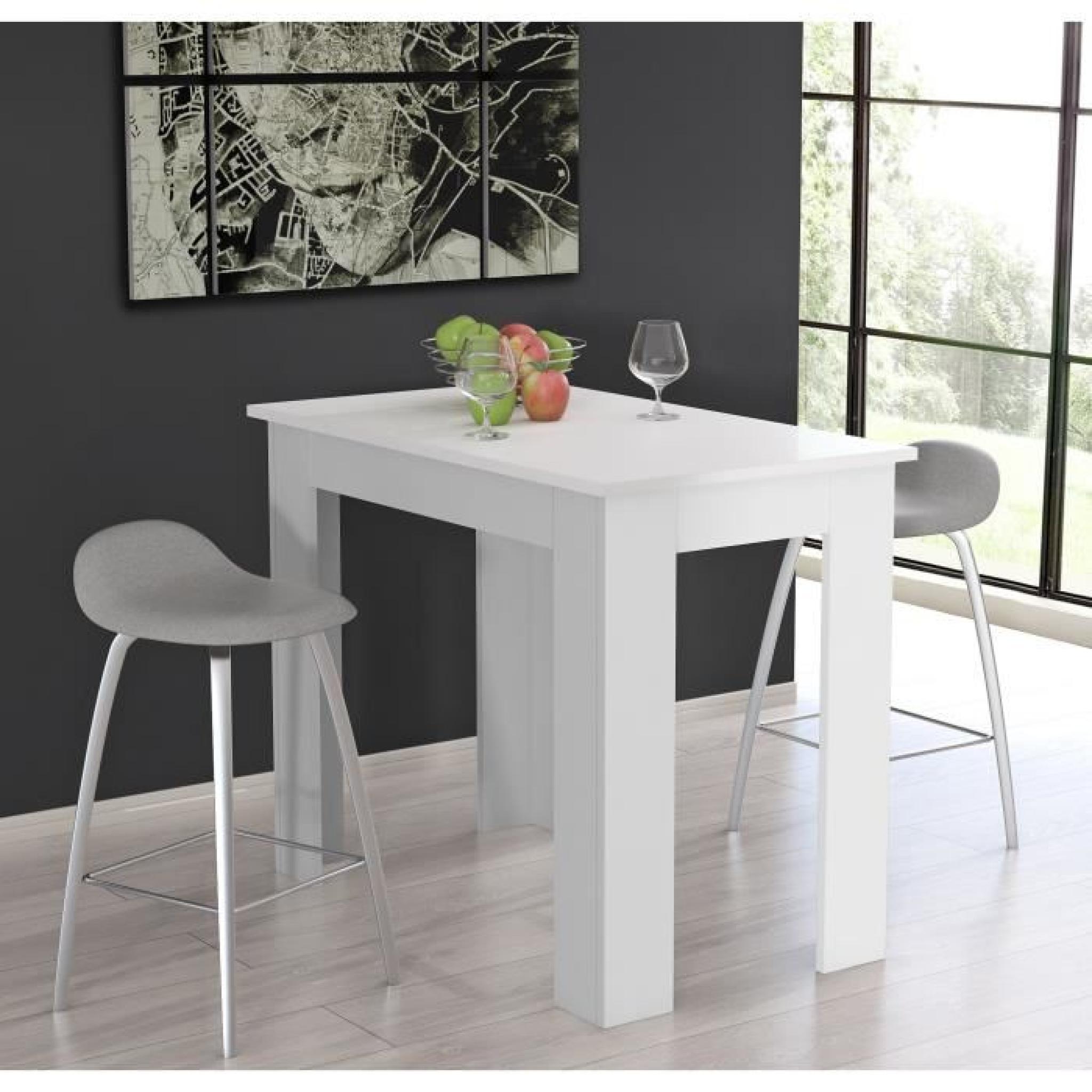 FINLANDEK Table de bar TIETTI 120x95cm blanc mat