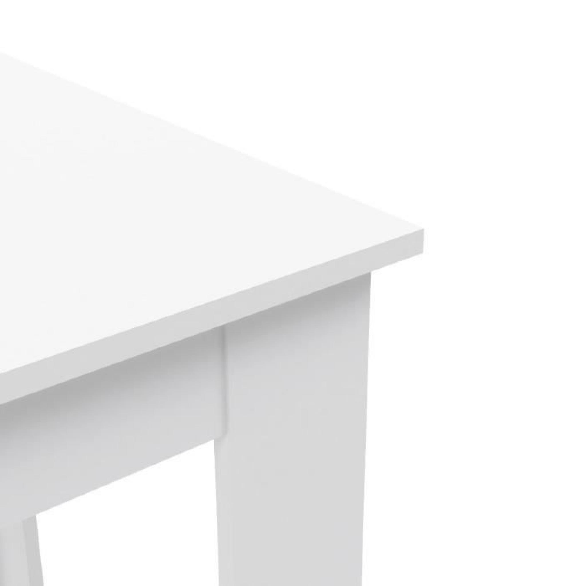 FINLANDEK Table de bar TIETTI 120x95cm blanc mat pas cher