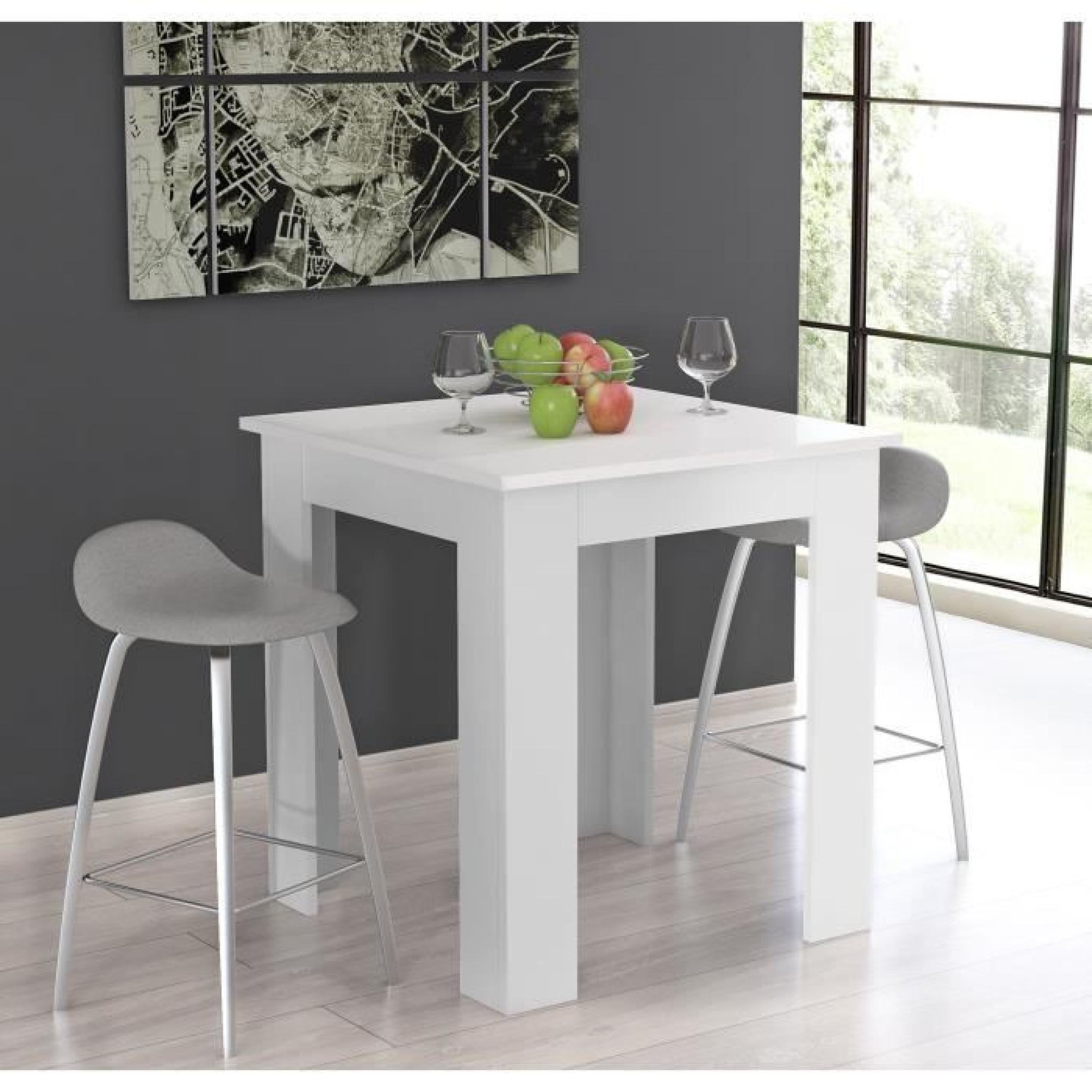 FINLANDEK Table de bar TIETTI 90x90cm - Blanc mat