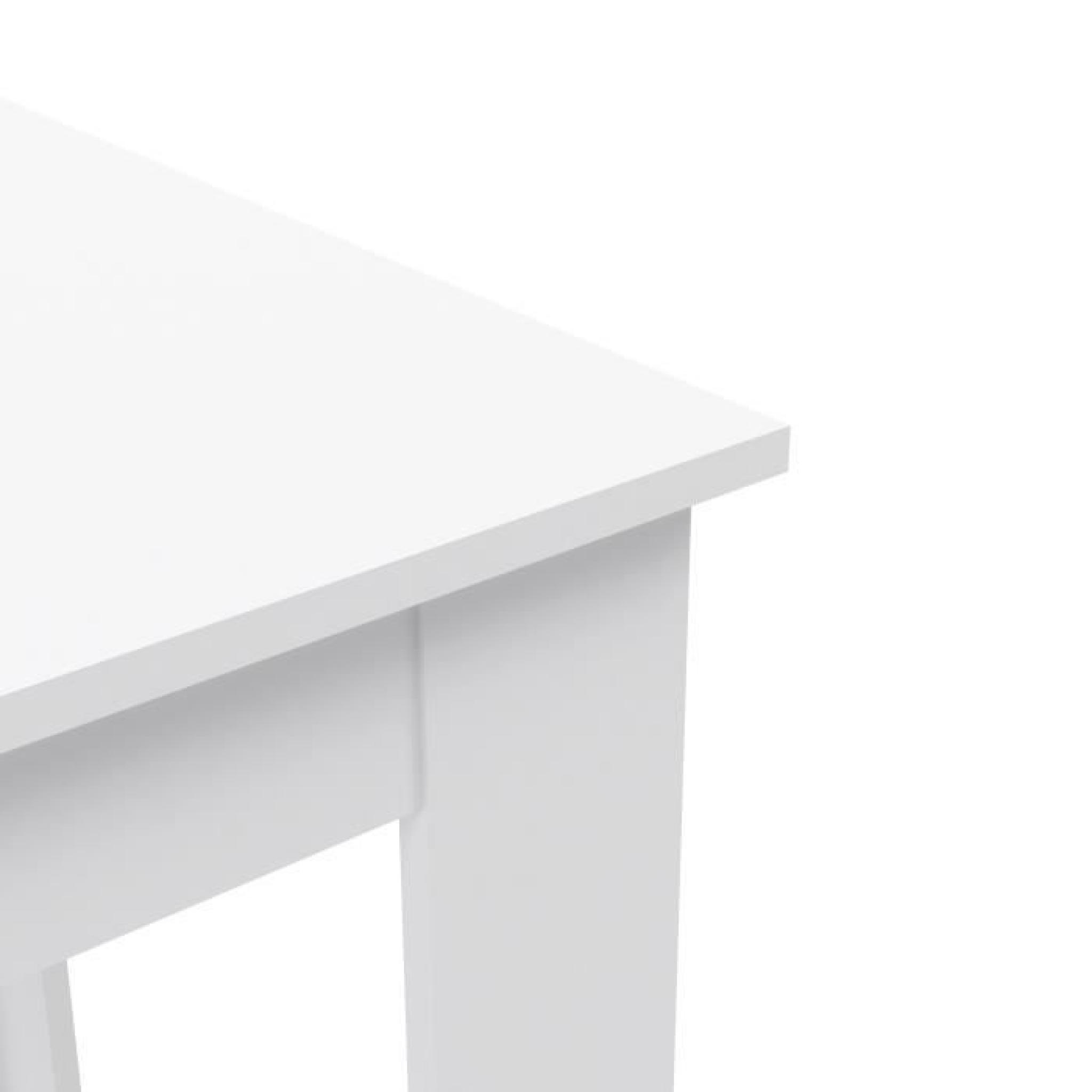 FINLANDEK Table de bar TIETTI 90x90cm - Blanc mat pas cher