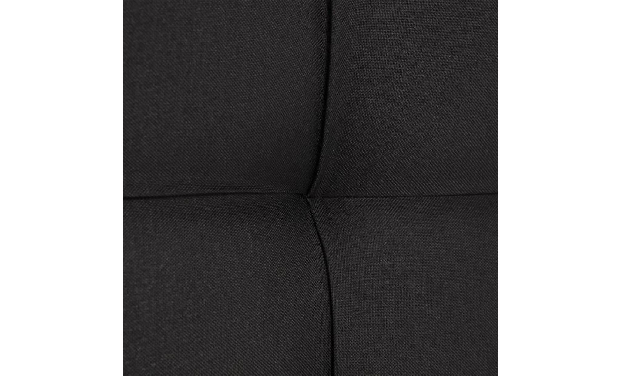 finlandek tête de lit armance classique   tissu noir   l 140 cm pas cher