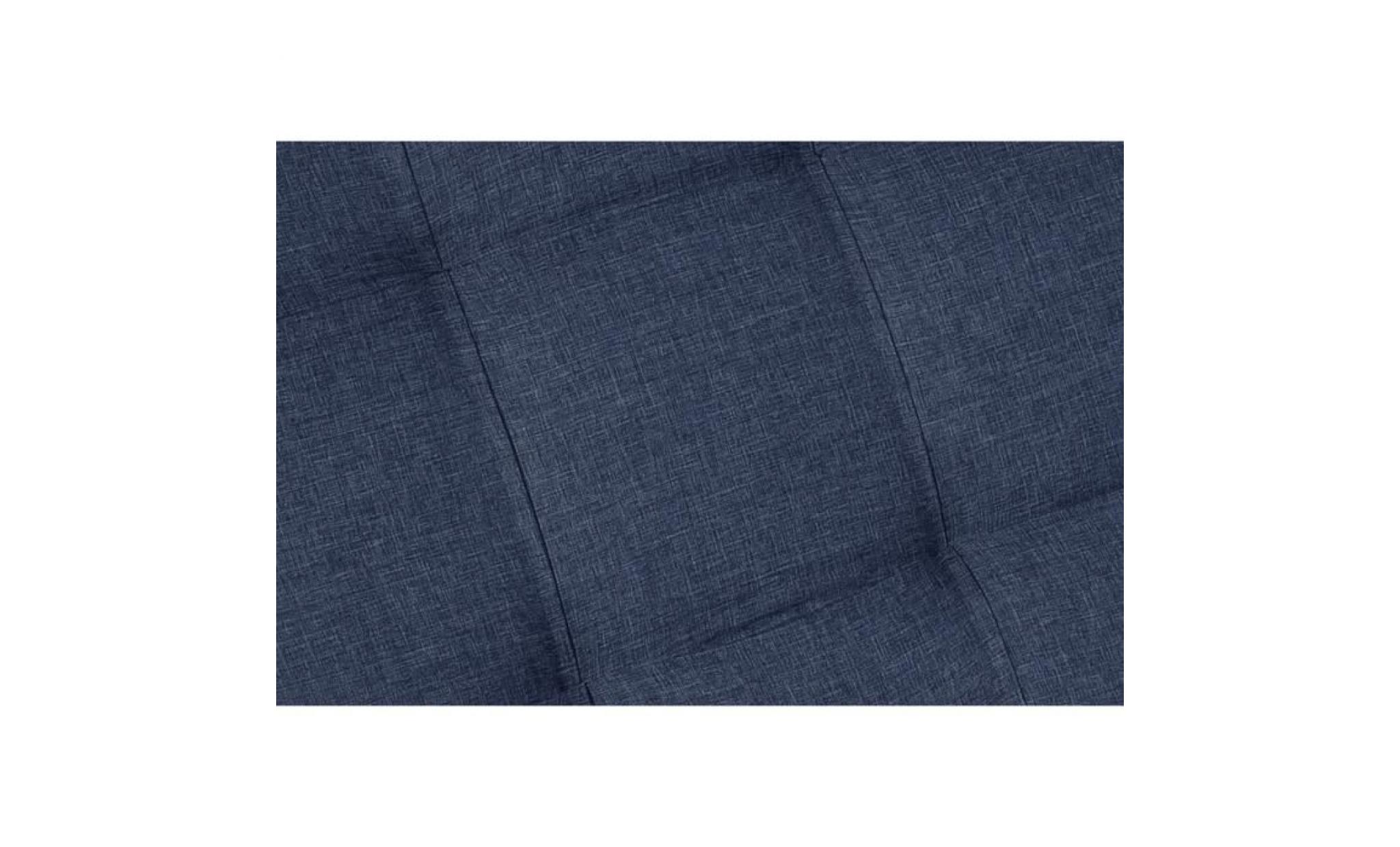 finlandek tête de lit kyna classique   tissu bleu denim   l 160 cm pas cher