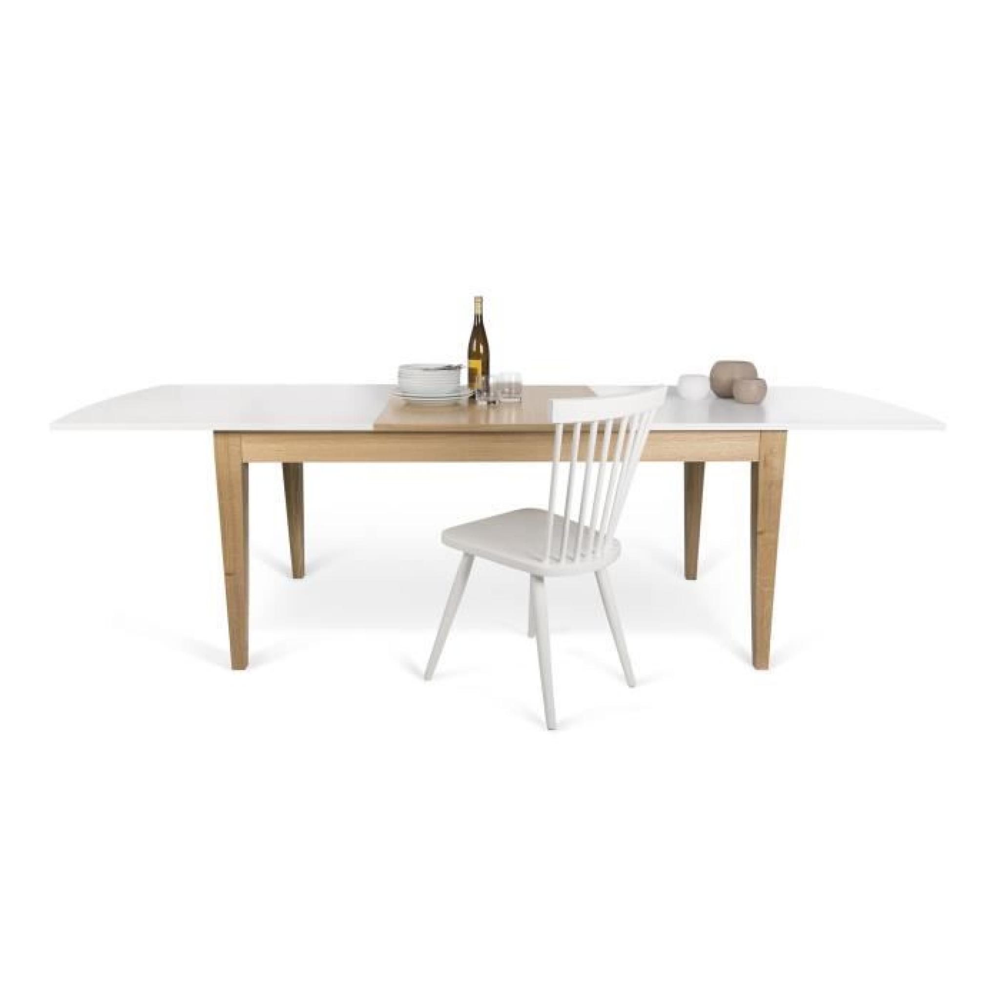 Finn Table de repas rectangulaire extensible de 190cm à 260cm pas cher