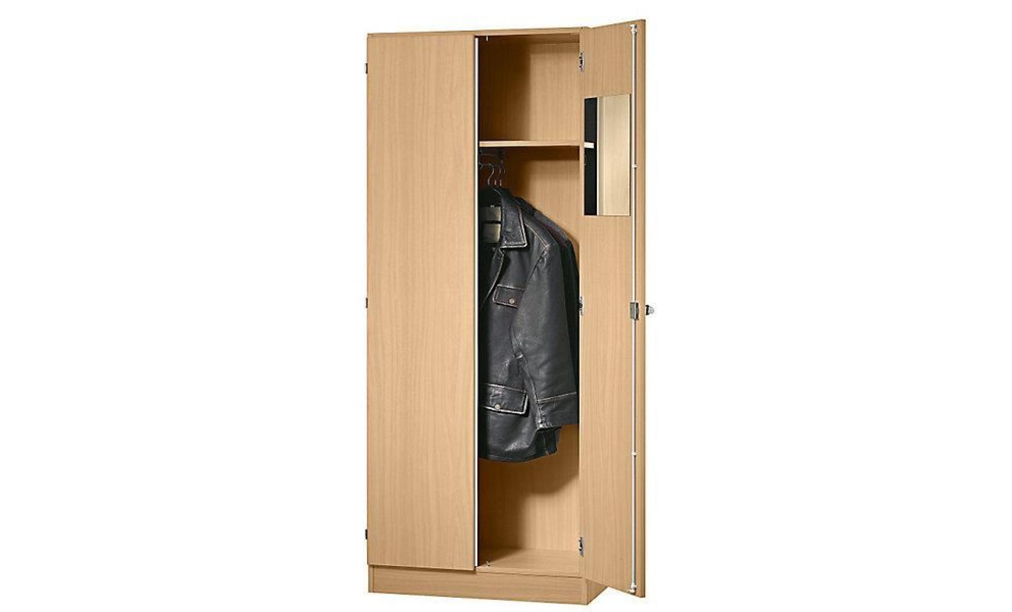 fino vestiaire   avec 1 tablette et 1 tringle   façon hêtre   armoire armoire de bureau armoire pour bureau armoires armoires de