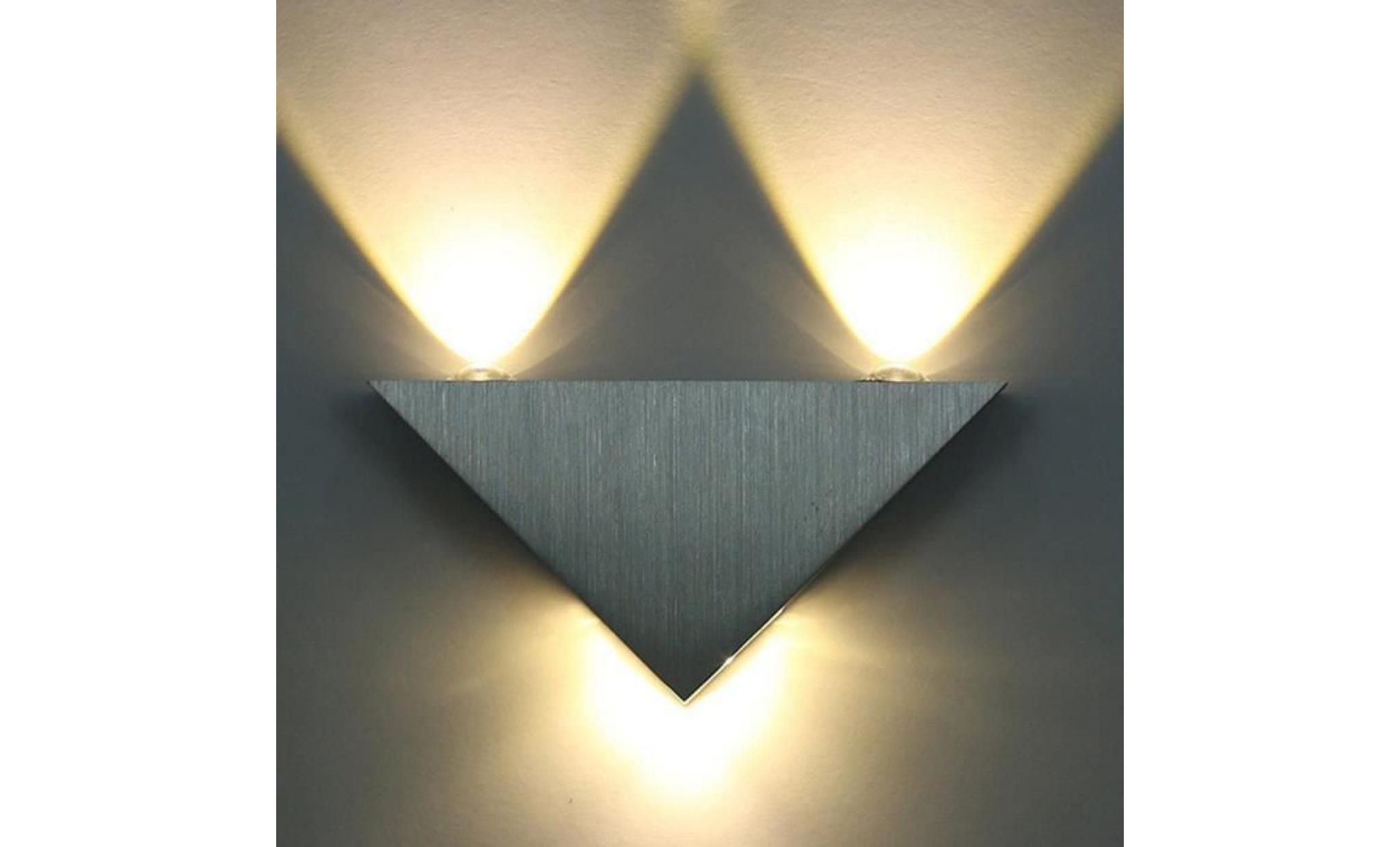 foh®applique murale triangulaire à led 3w, lumière blanche 264