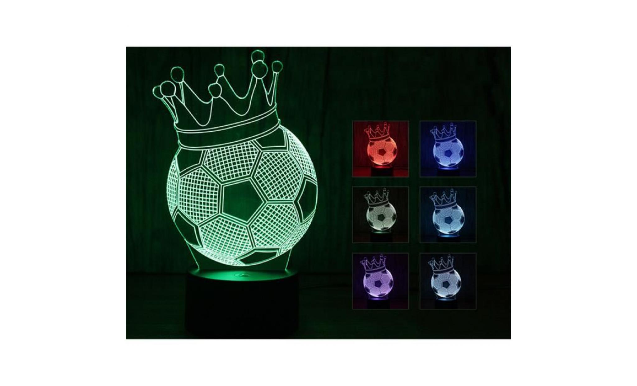 football 3d led night light lampes illusion optique 3d 7 couleurs pour la maison yt2037 pas cher