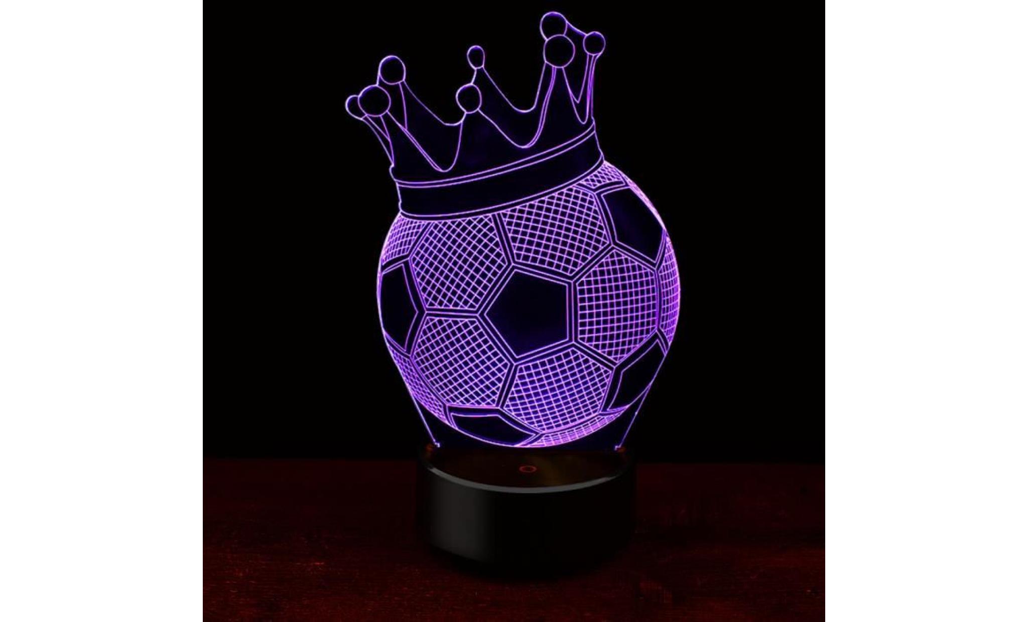 football 3d night light table lampe de bureau 7 couleurs 3d lumières illusion optique lumière 613 pas cher