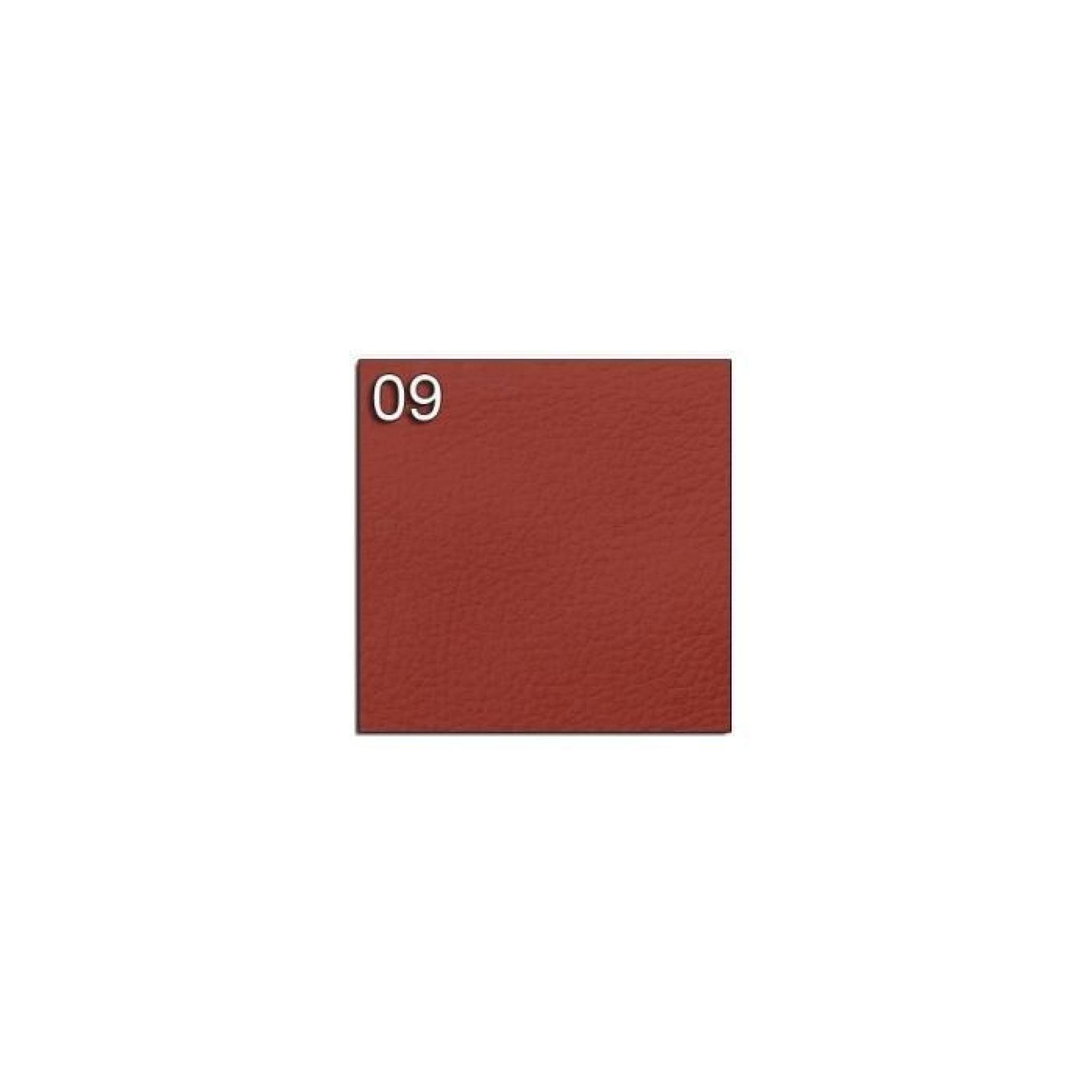 Forio Lit rembourré en cuir écologique Rouge 09 140x200 cm pas cher