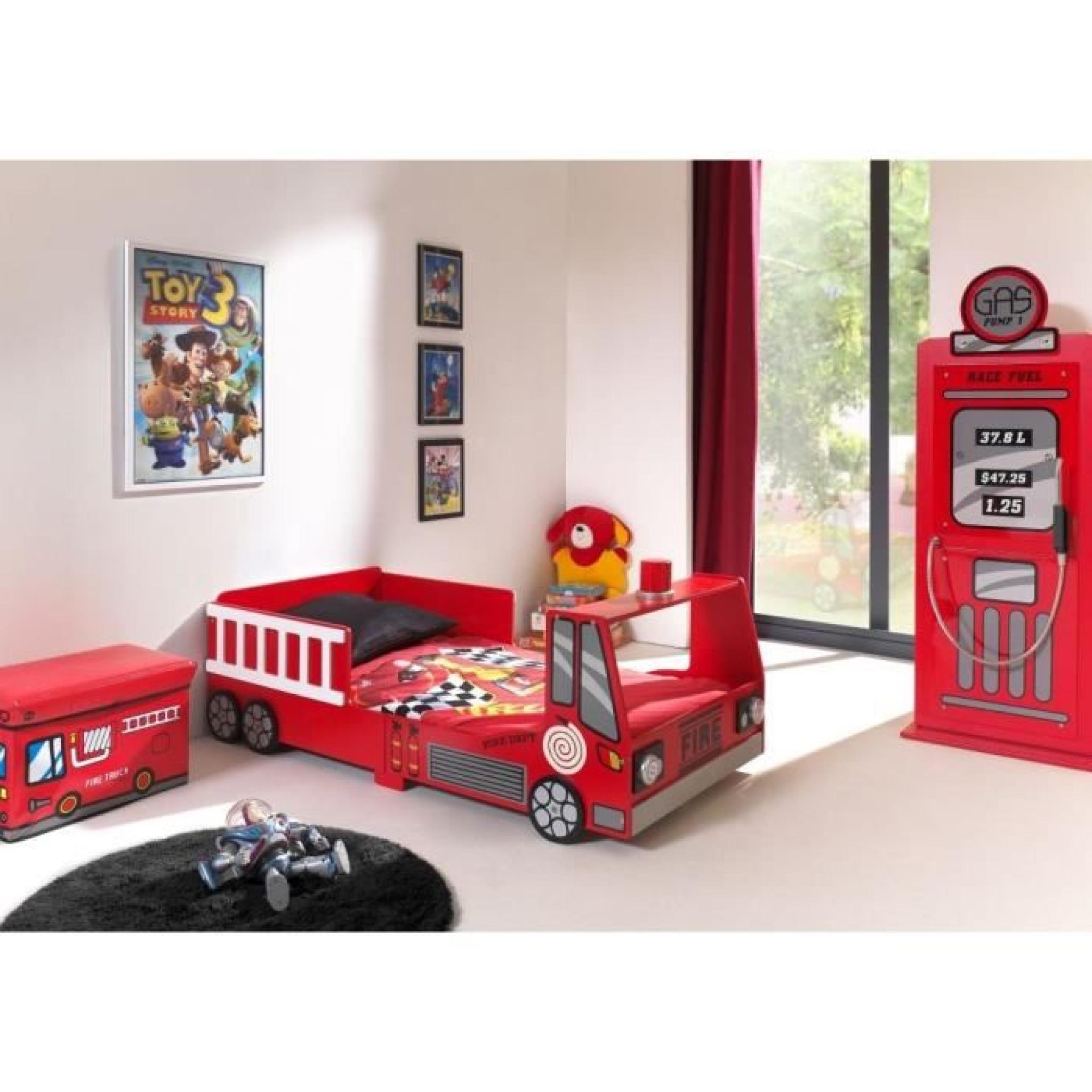 FUN Lit enfant Toddler Fire Truck Bed rouge