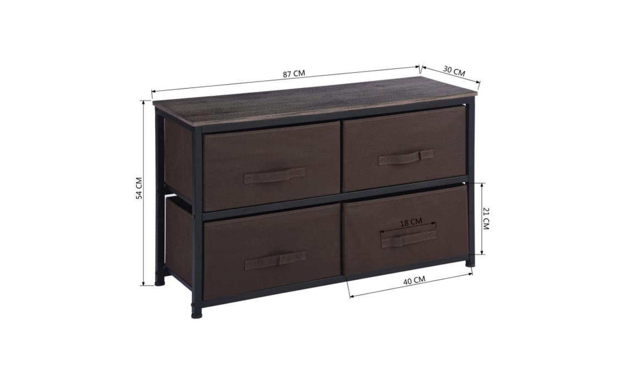furnish 1 Étagères armoire de rangement pour économiser de l'espace rangement armature en métal planche en bois surface supérieure a pas cher