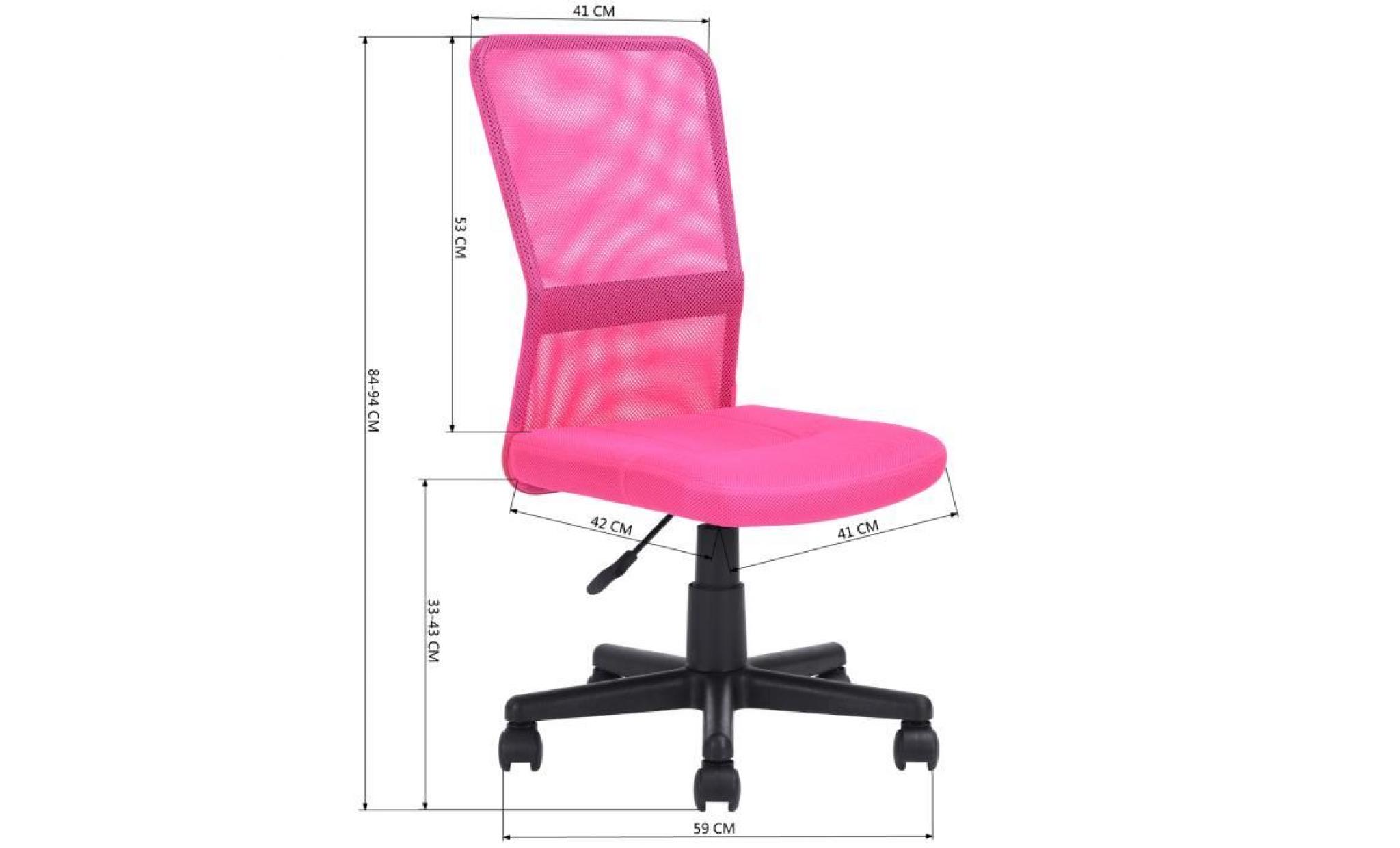 furnish1 fauteuil de bureau siege de bureau rembourrage epais   hauteur reglable   pivotante 360°   noir pas cher