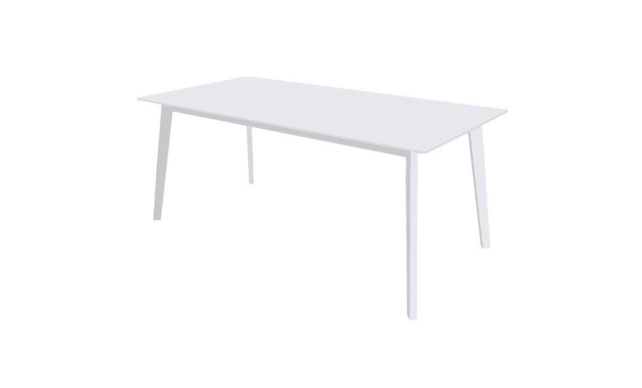 gala table à manger de 6 à 8 personnes style contemporain blanc   l 170 x l 90 cm