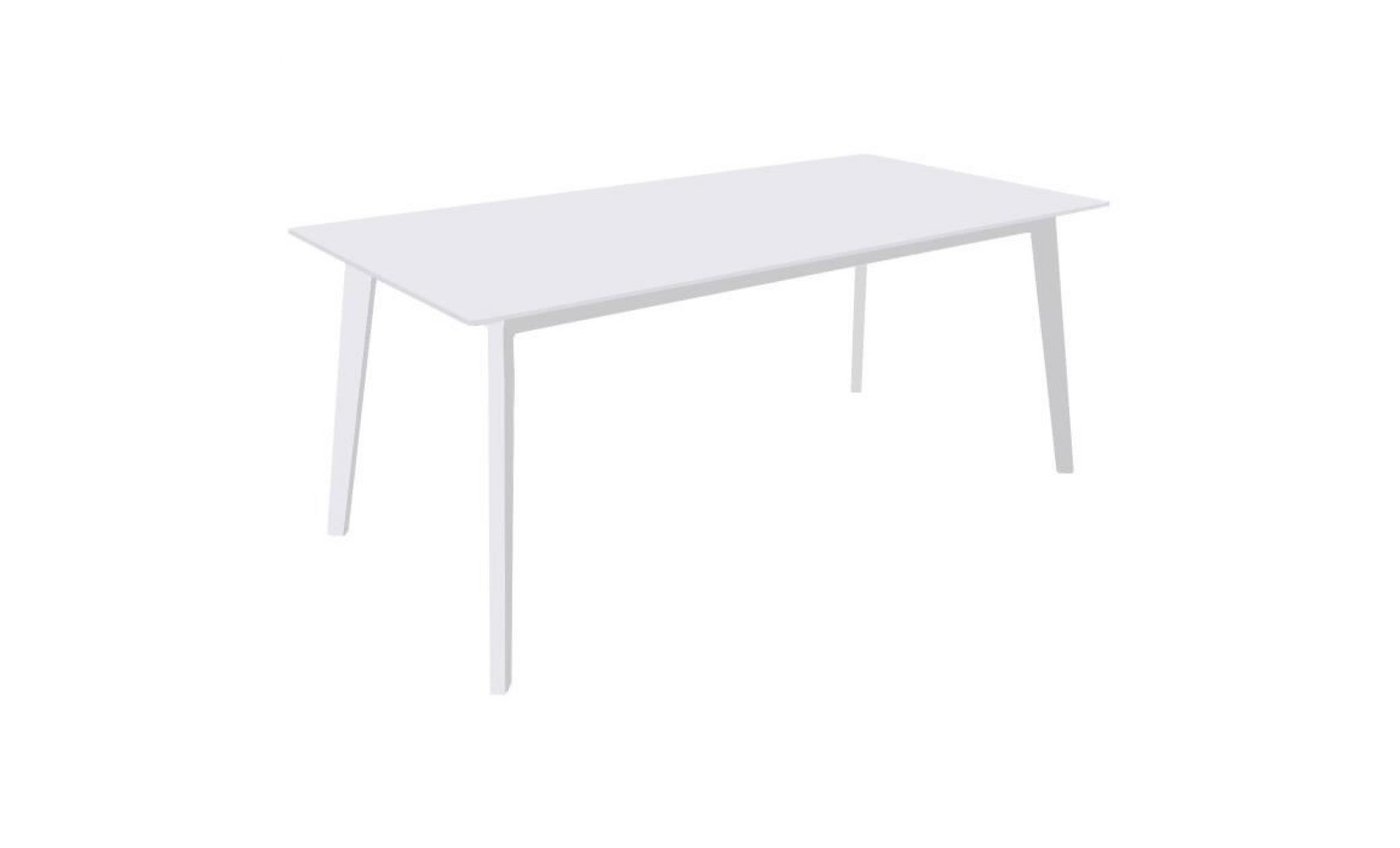 gala table à manger de 6 à 8 personnes style contemporain blanc   l 170 x l 90 cm pas cher