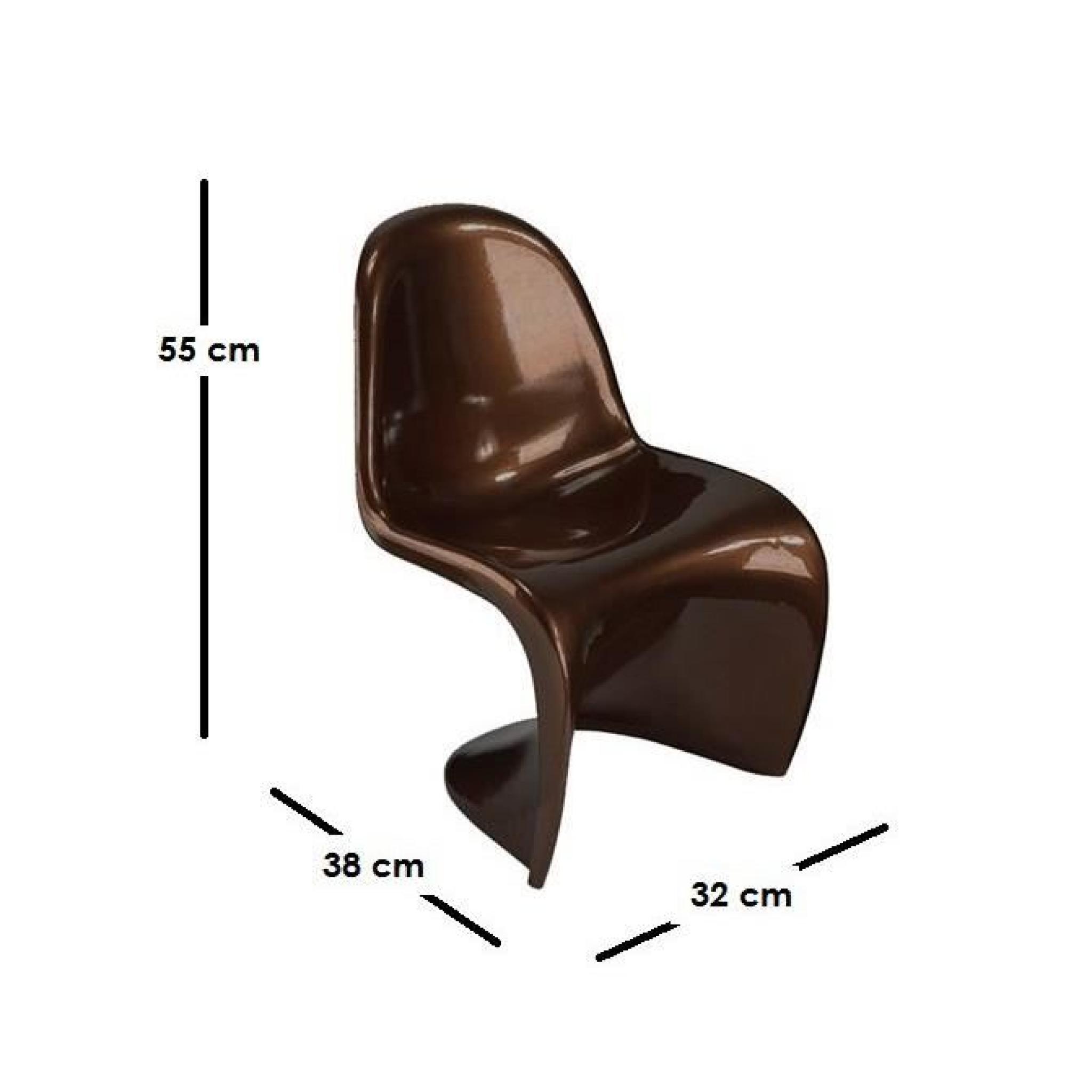 GHOST chaise enfants marron empilable très rési… pas cher
