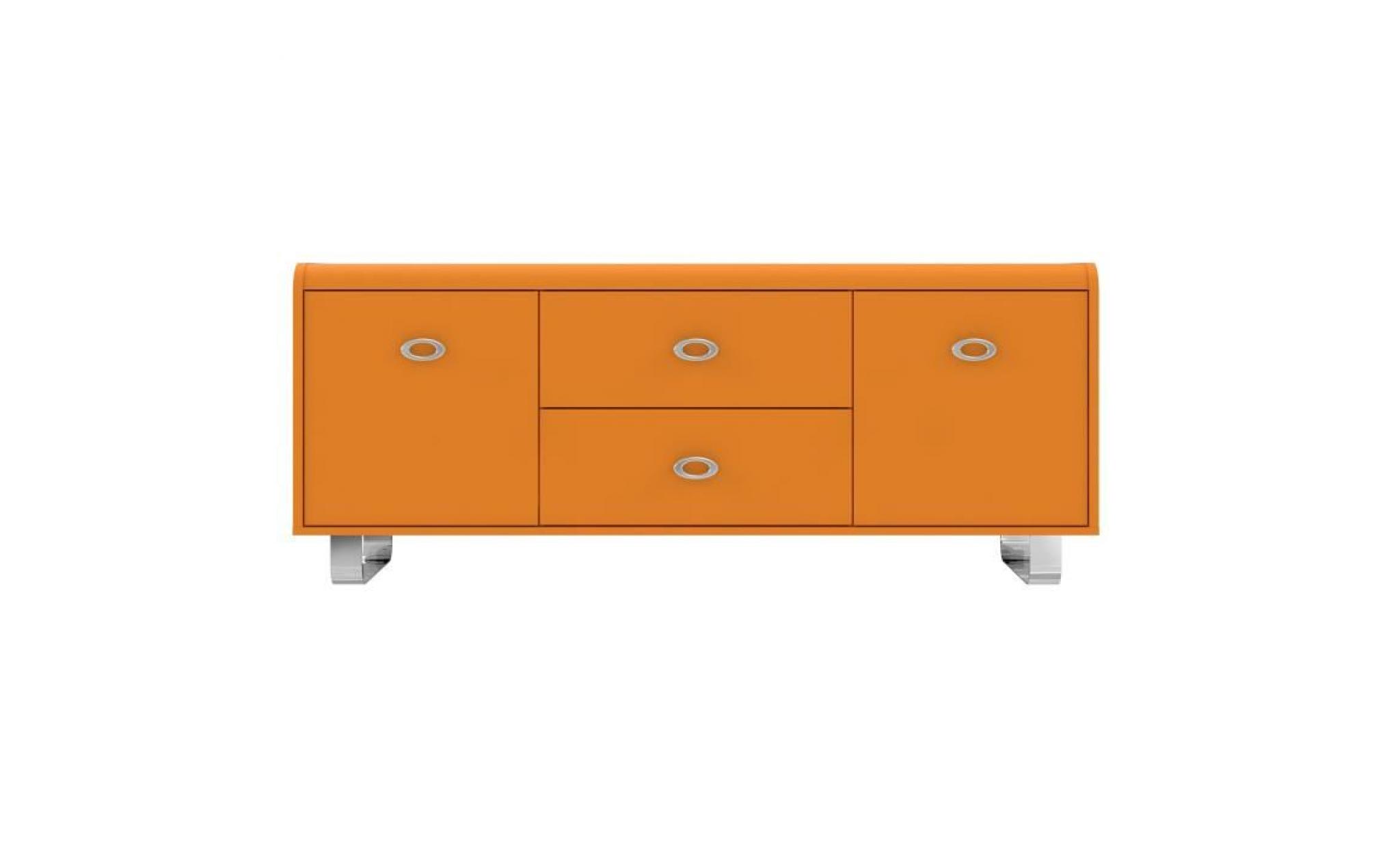 gipsy meuble tv vintage orange   l 153 cm