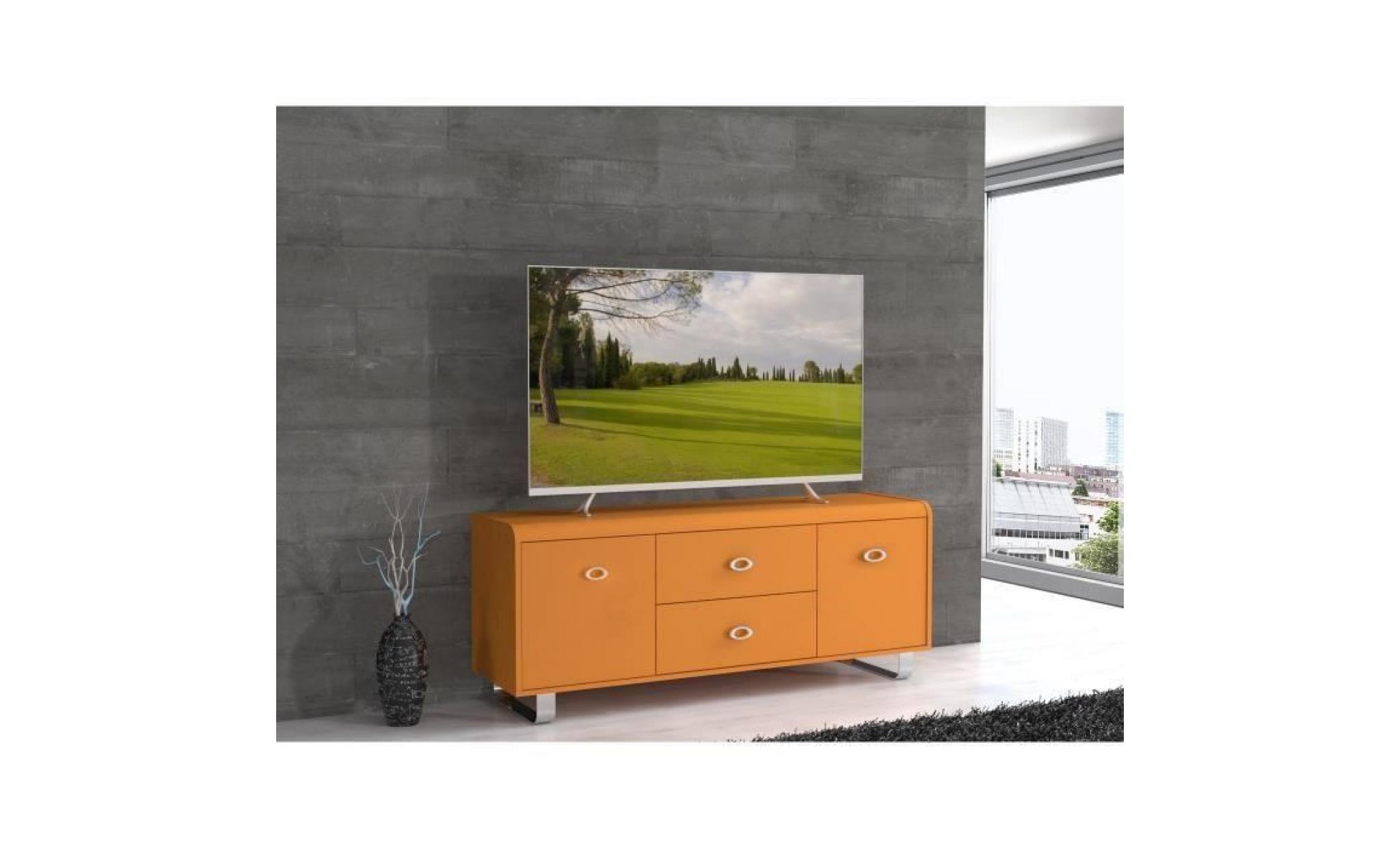gipsy meuble tv vintage orange   l 153 cm pas cher