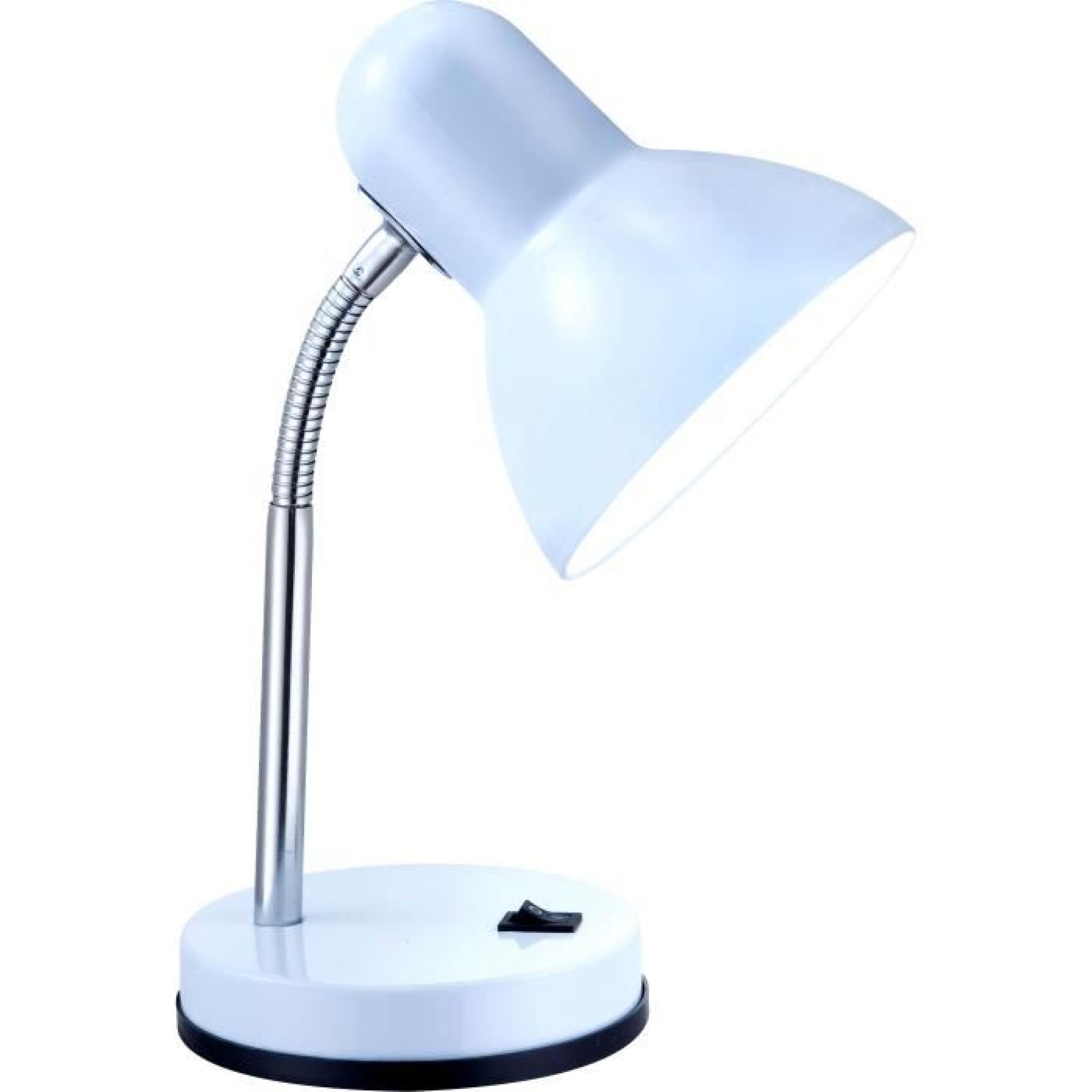 Globo lighting Lampe à poser métal blanc avec i…