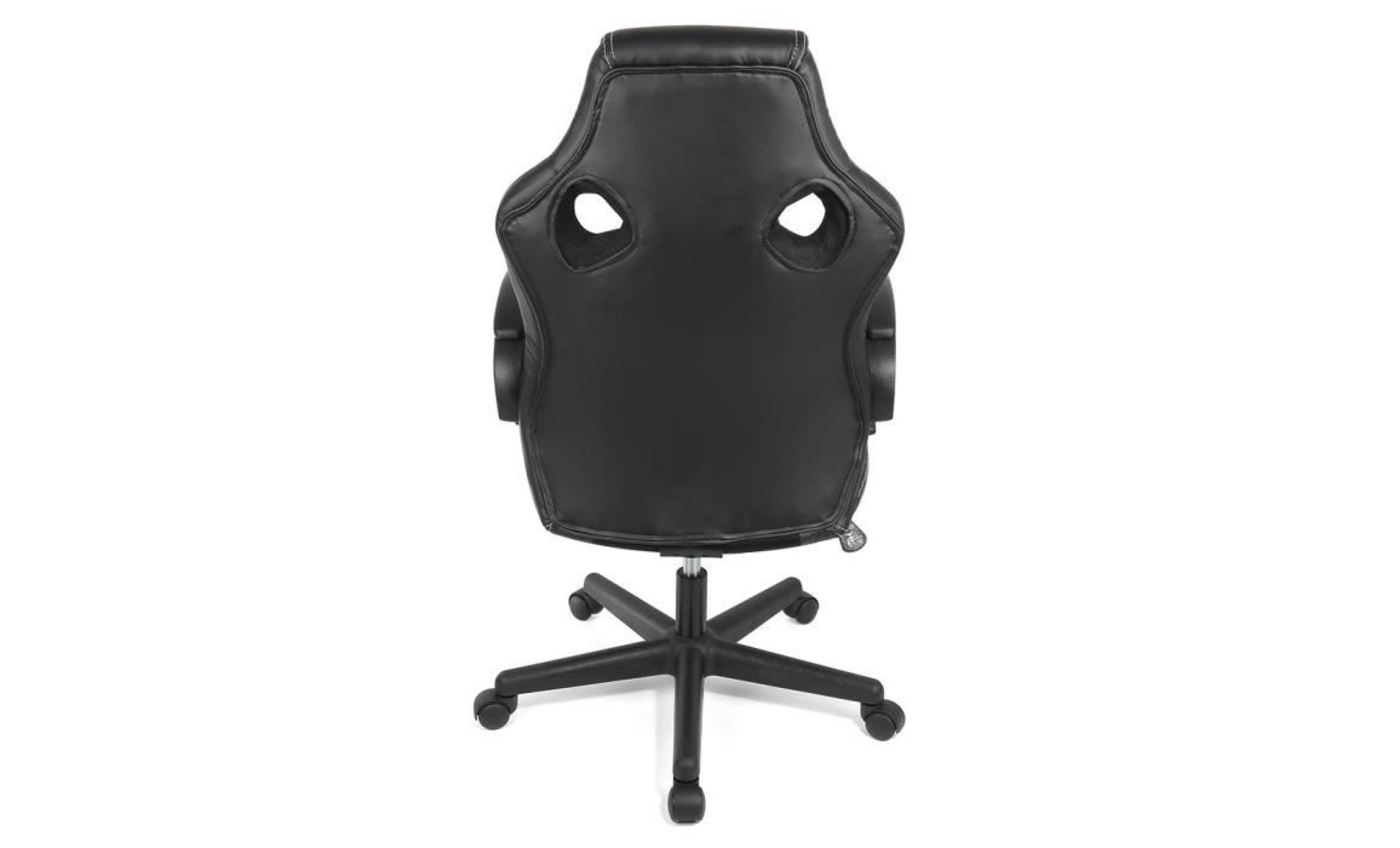 goddess fauteuil de bureau hauteur réglable simili cuir siège de bureau noir/rouge pas cher