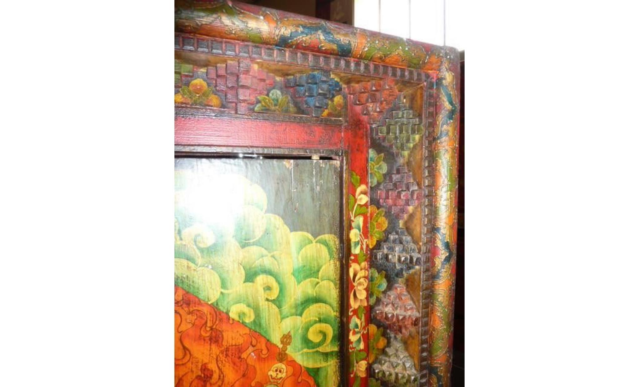 Grande armoire tibétaine Ganesha pas cher