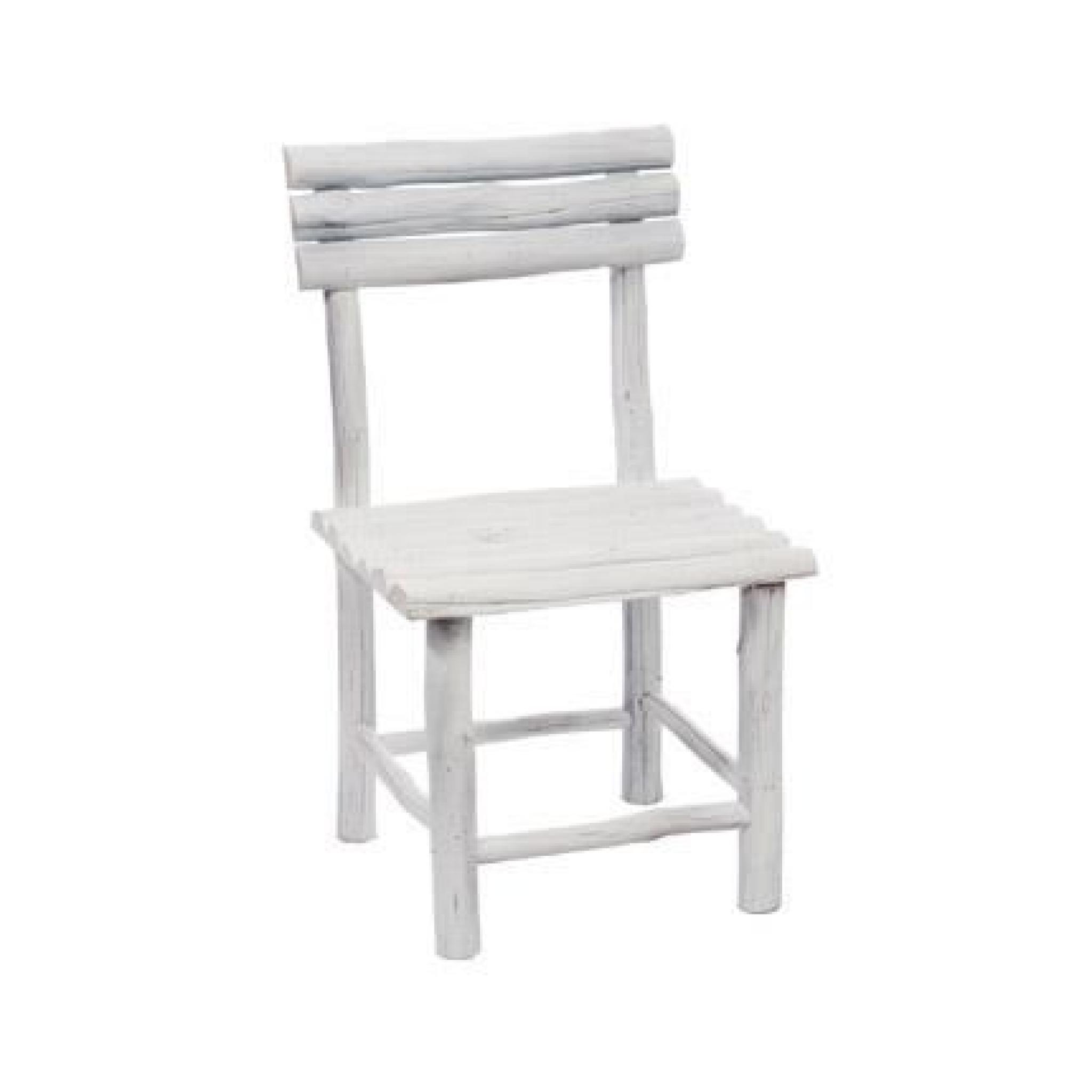 Grande chaise bois - coloris blanc