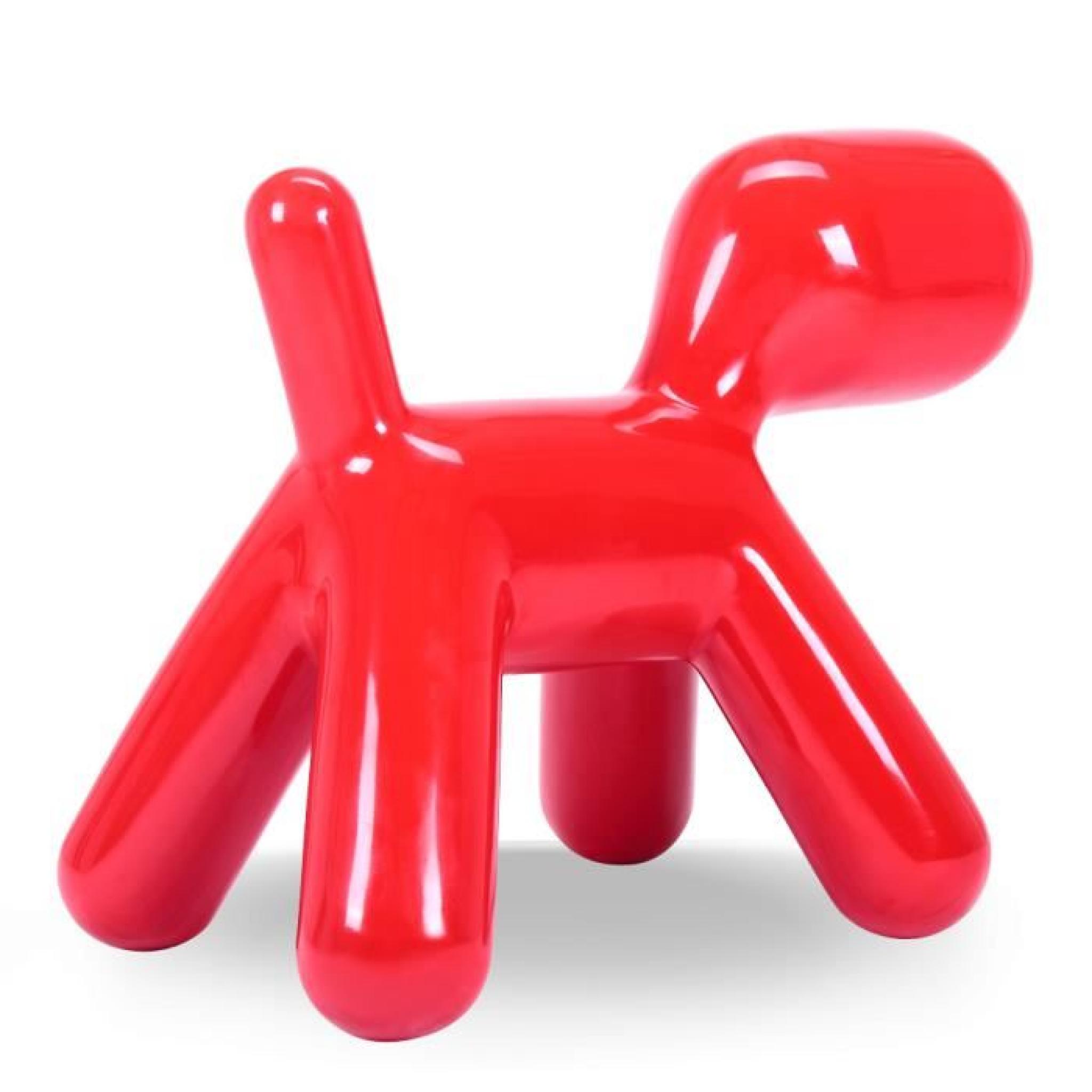 Grande Chaise style Puppy Chair rouge pas cher