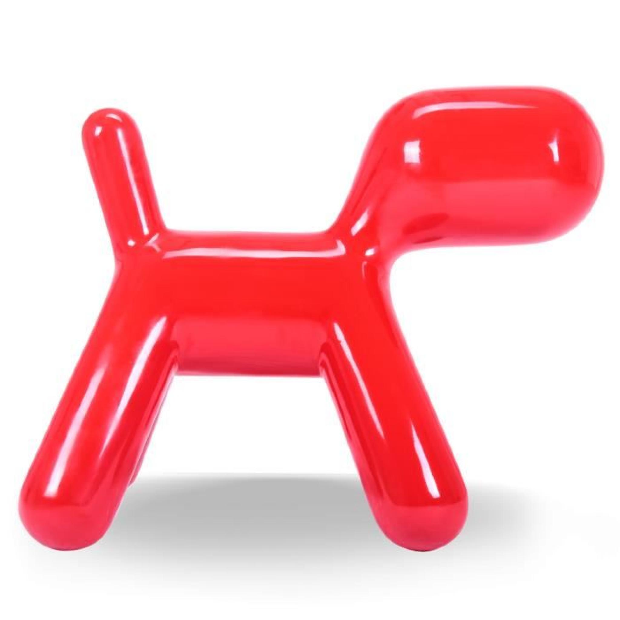 Grande Chaise style Puppy Chair rouge pas cher