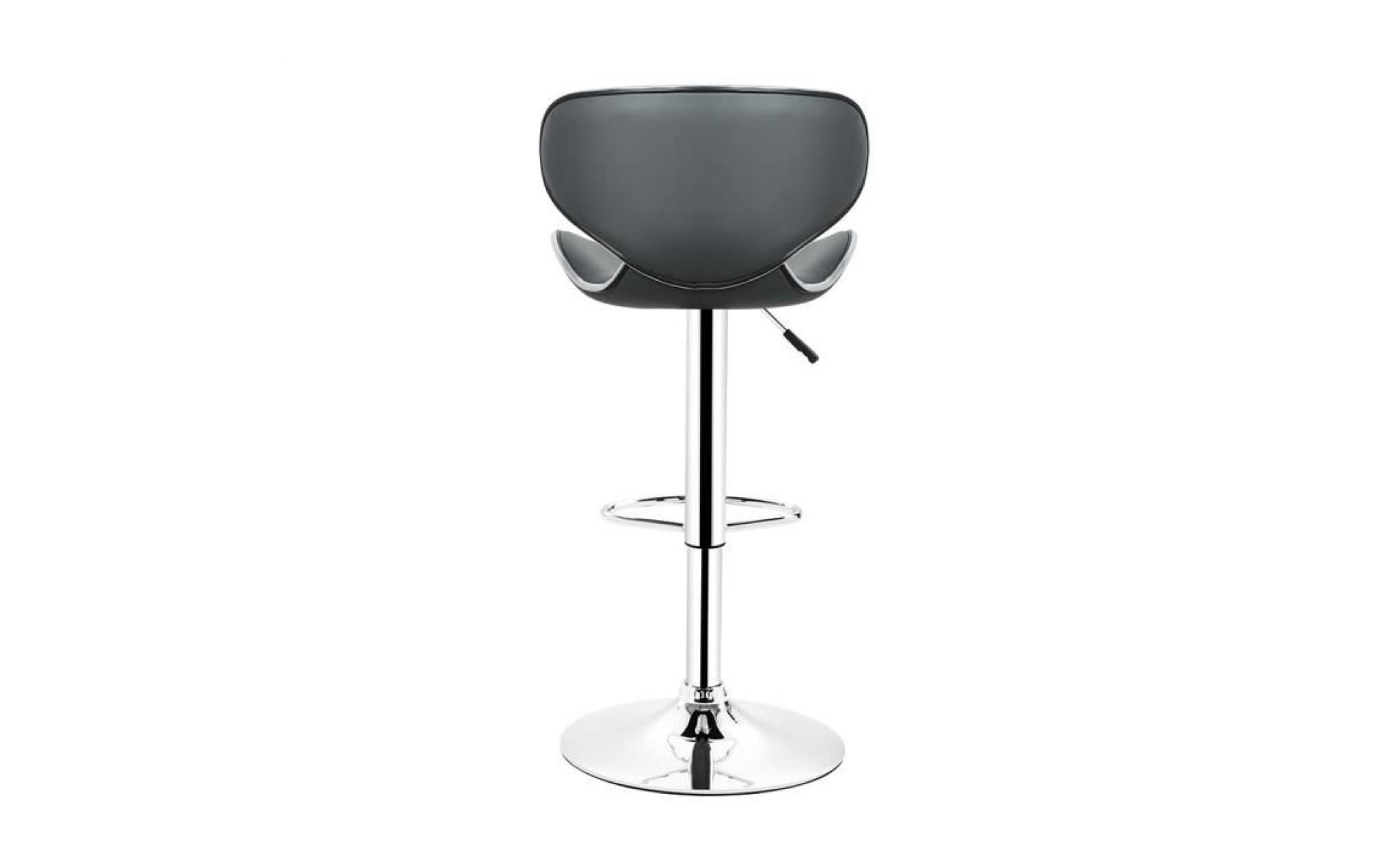 gris tabouret de bar, chaise de bar, lot de 2 tabourets de bar design, pivotant et réglable en hauteur 84 cm   105 cm pas cher