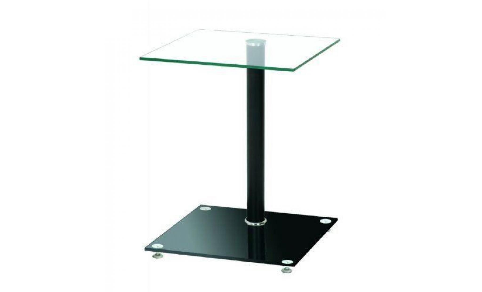 haku möbel 33505 table basse d'appoint verre trempé aluminium/noir…