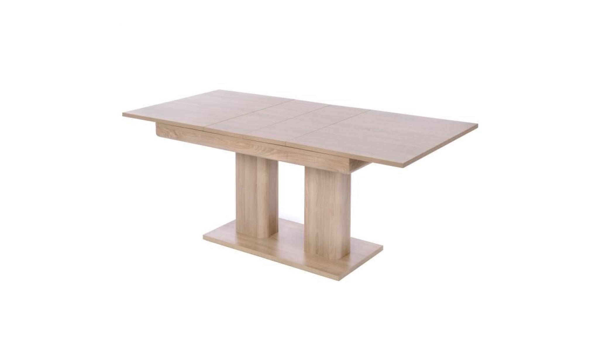 heidelberg table à manger extensible de 6 à 10 personnes classique décor chêne   l 140 220 x l 90 cm